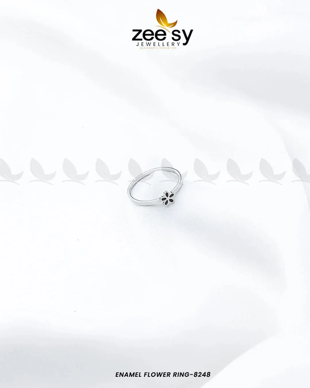 Zeesy Enamel Flower Ring-8248 - Image 5