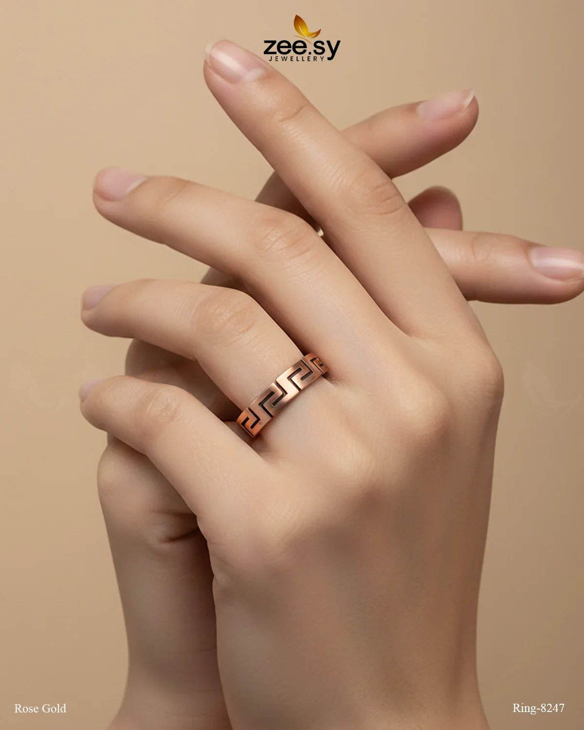 Zeesy Maze Pattern Ring-8247