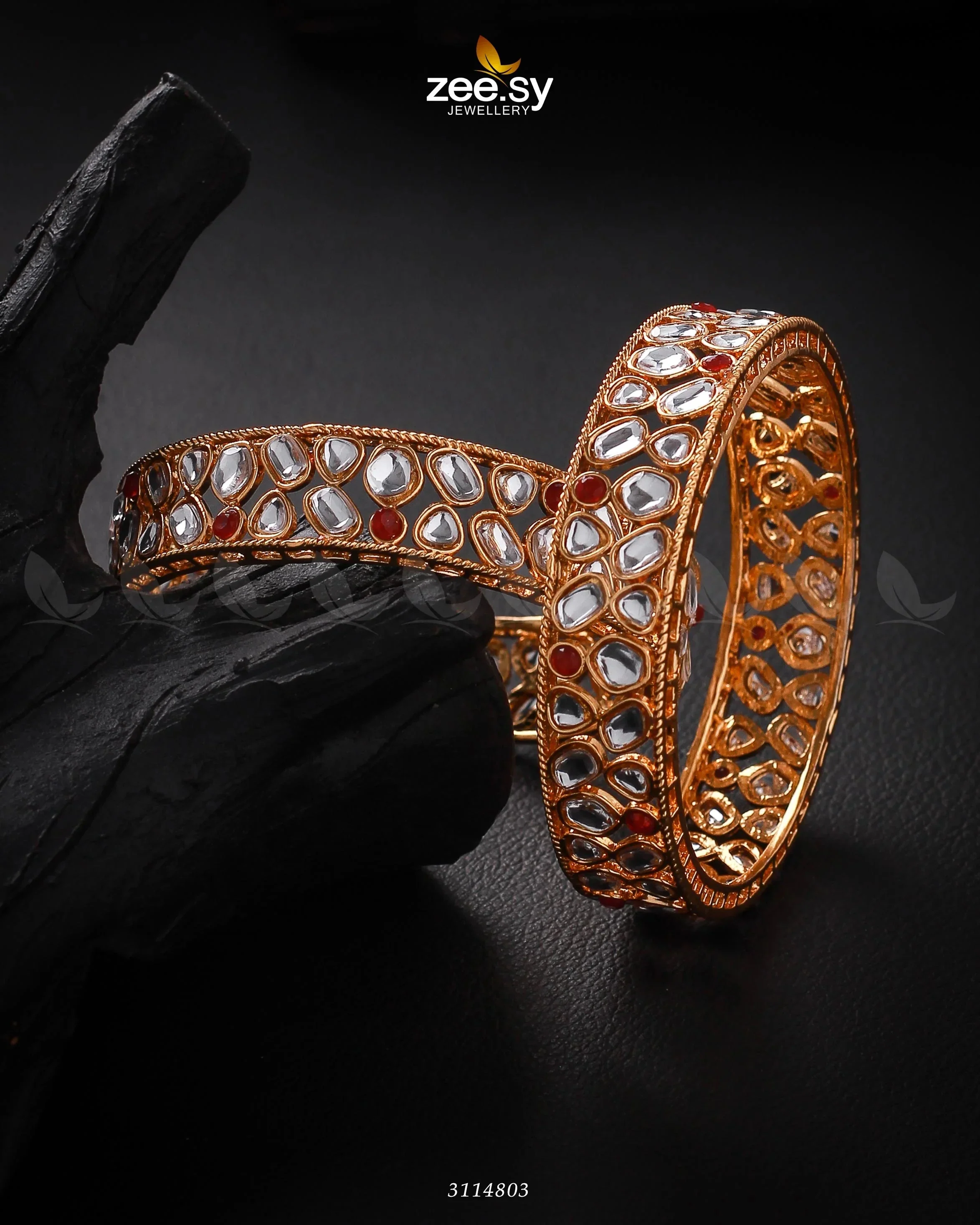 Zeesy Saffron Bangles - Image 2