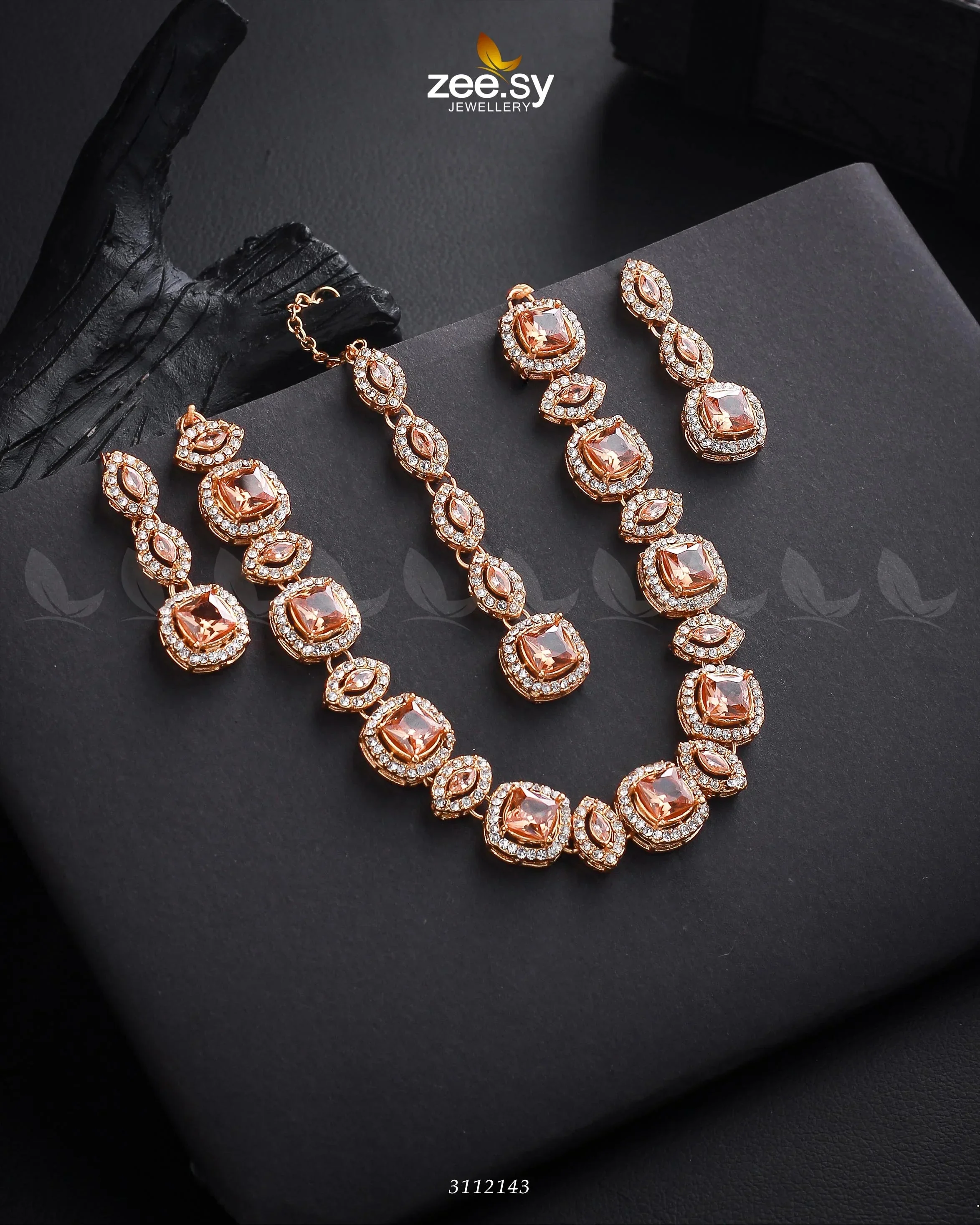 Zeesy Scabiosa Necklace Set - Image 2
