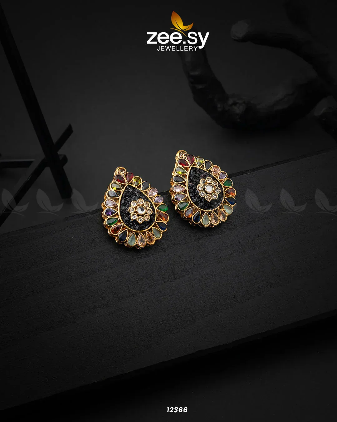 Zeesy Slate Crush Earrings - Image 4