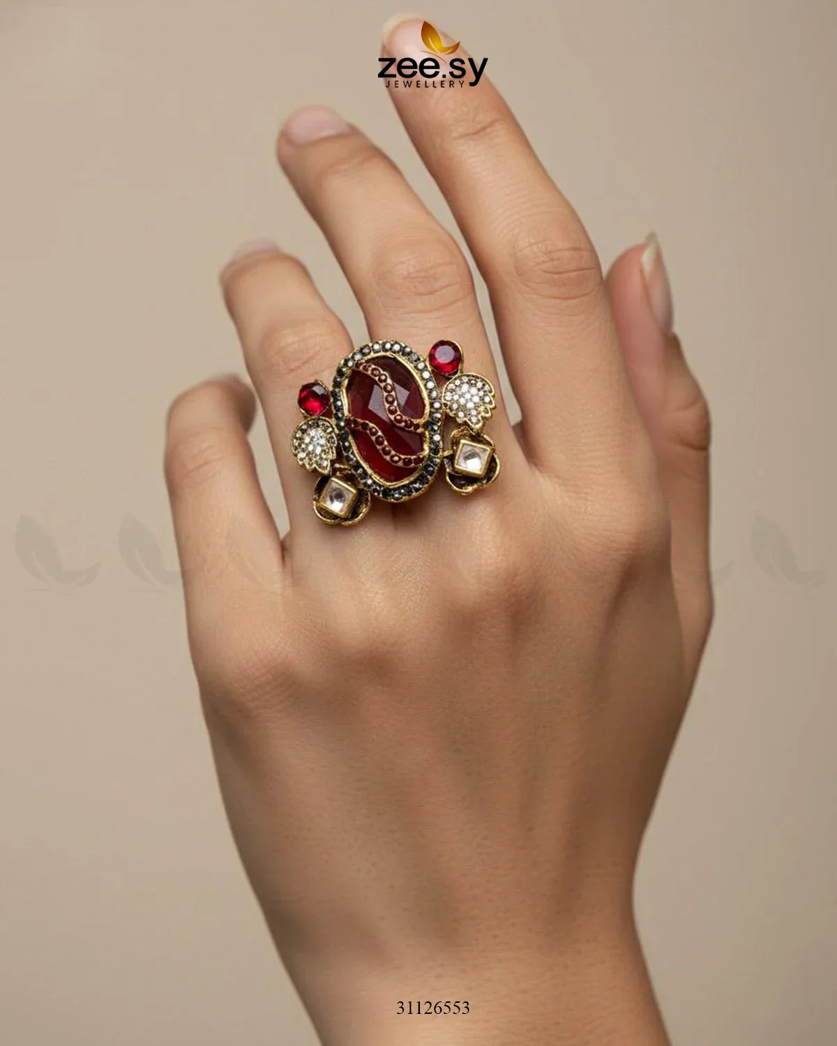 Zeesy Sublime Agate Bold Turkish Ring