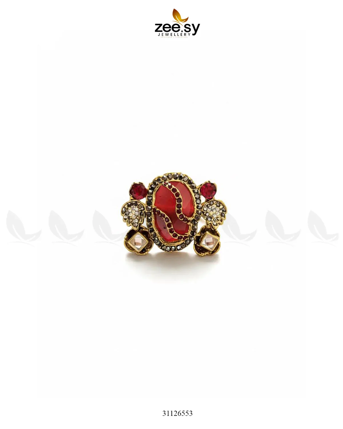 Zeesy Sublime Agate Bold Turkish Ring - Image 2