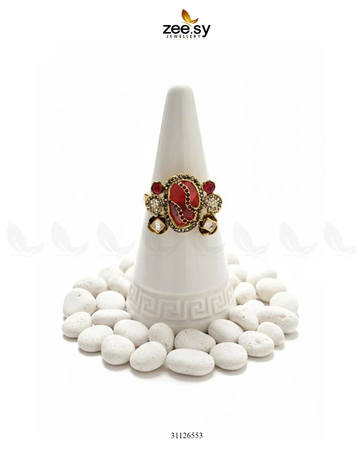 Zeesy Sublime Agate Bold Turkish Ring - Image 3