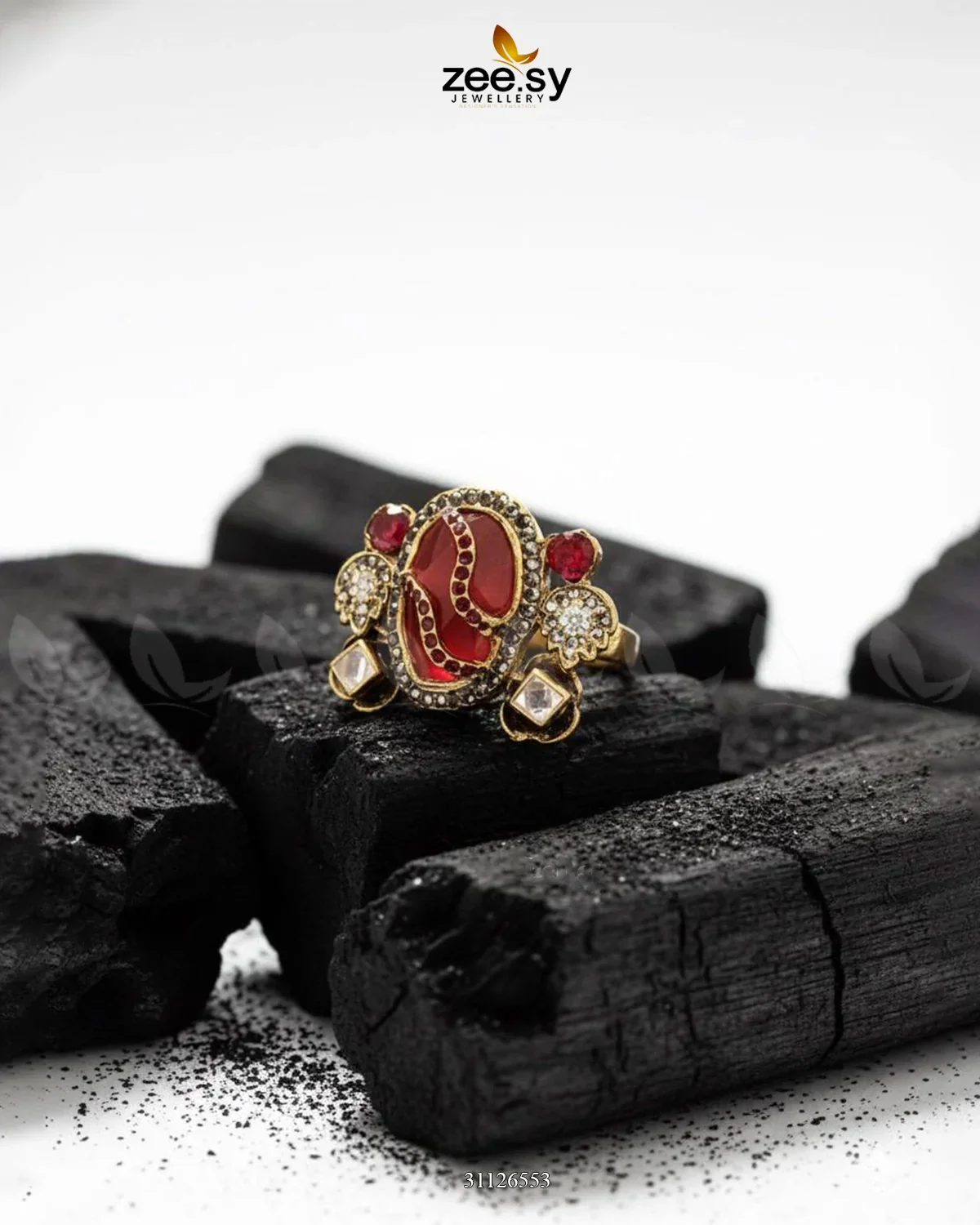 Zeesy Sublime Agate Bold Turkish Ring - Image 4