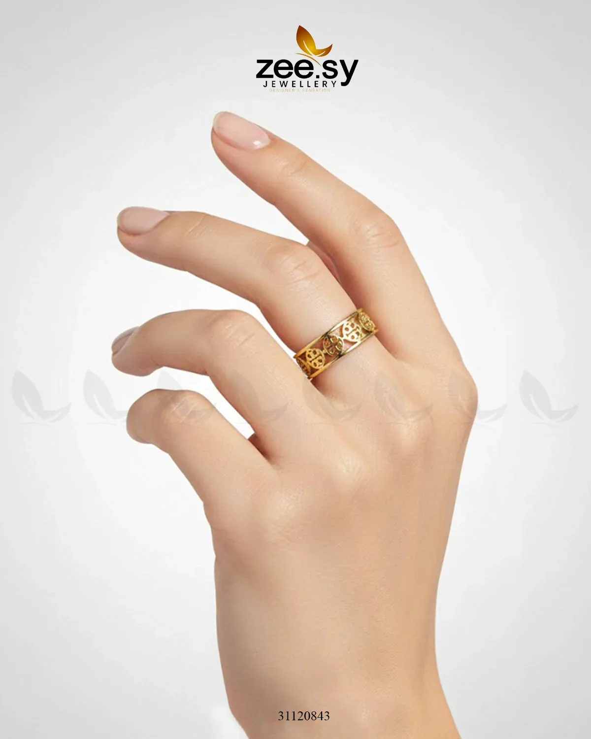 Zeesy Timeless Geometric Openwork Ring