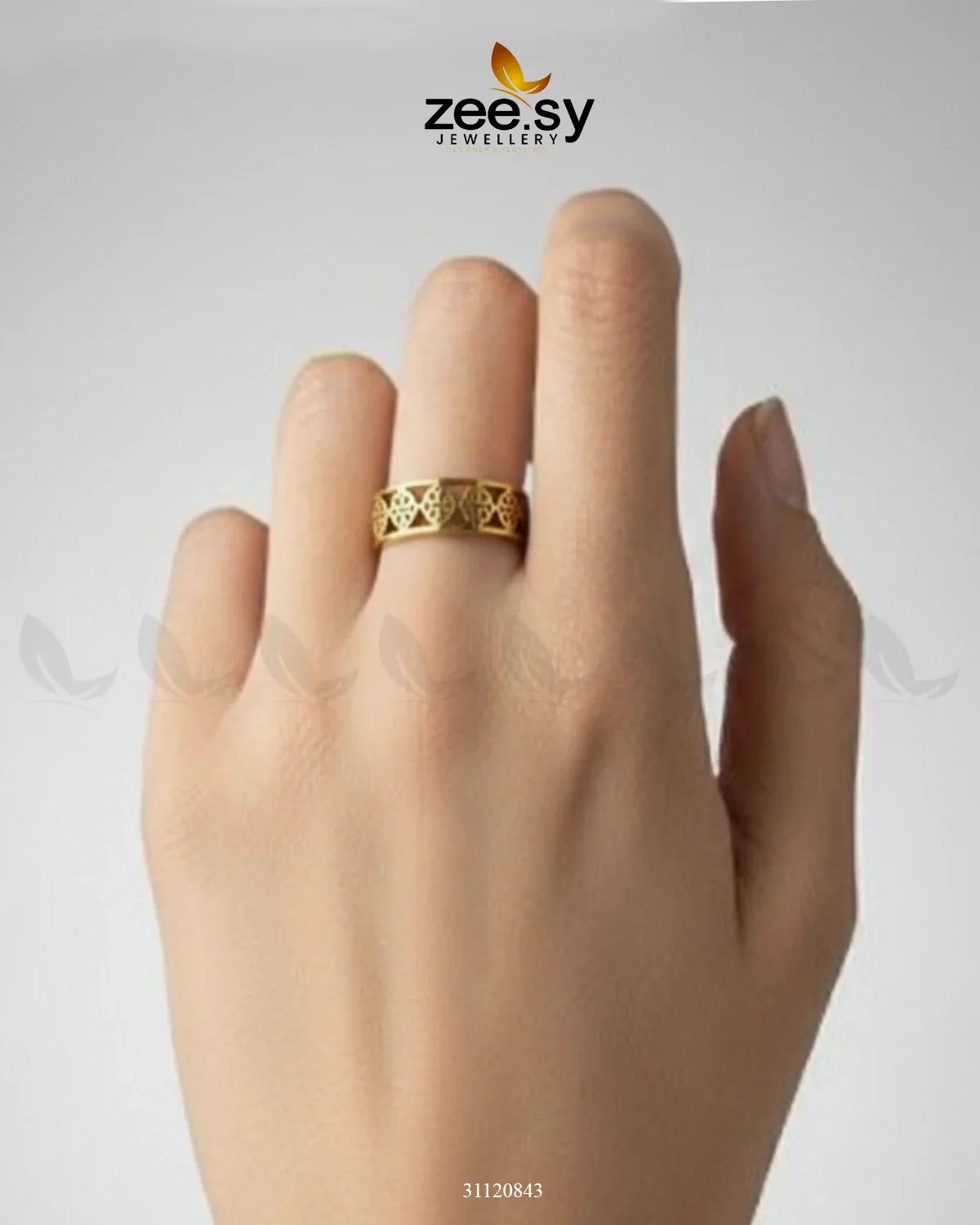 Zeesy Timeless Geometric Openwork Ring - Image 3