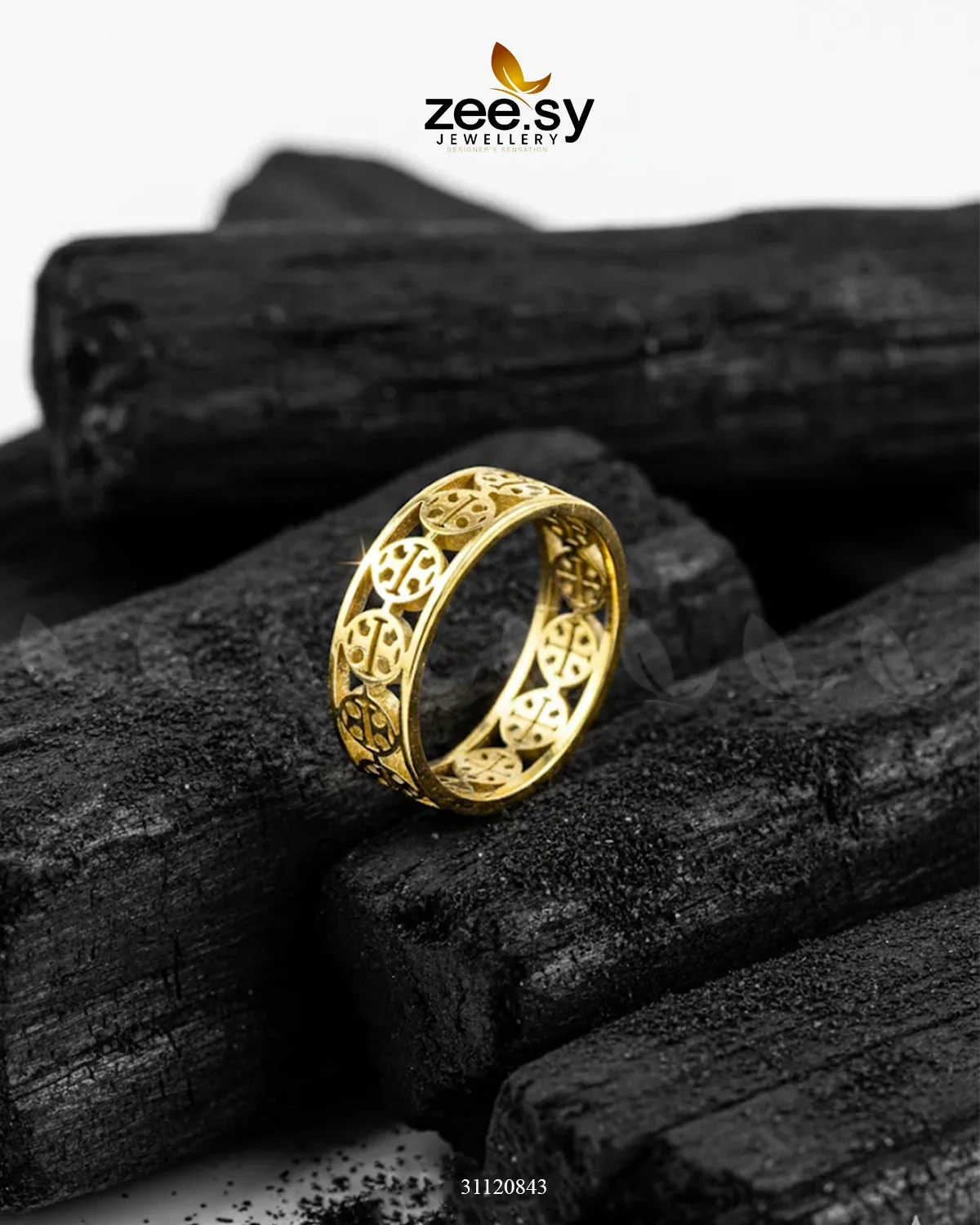 Zeesy Timeless Geometric Openwork Ring - Image 6