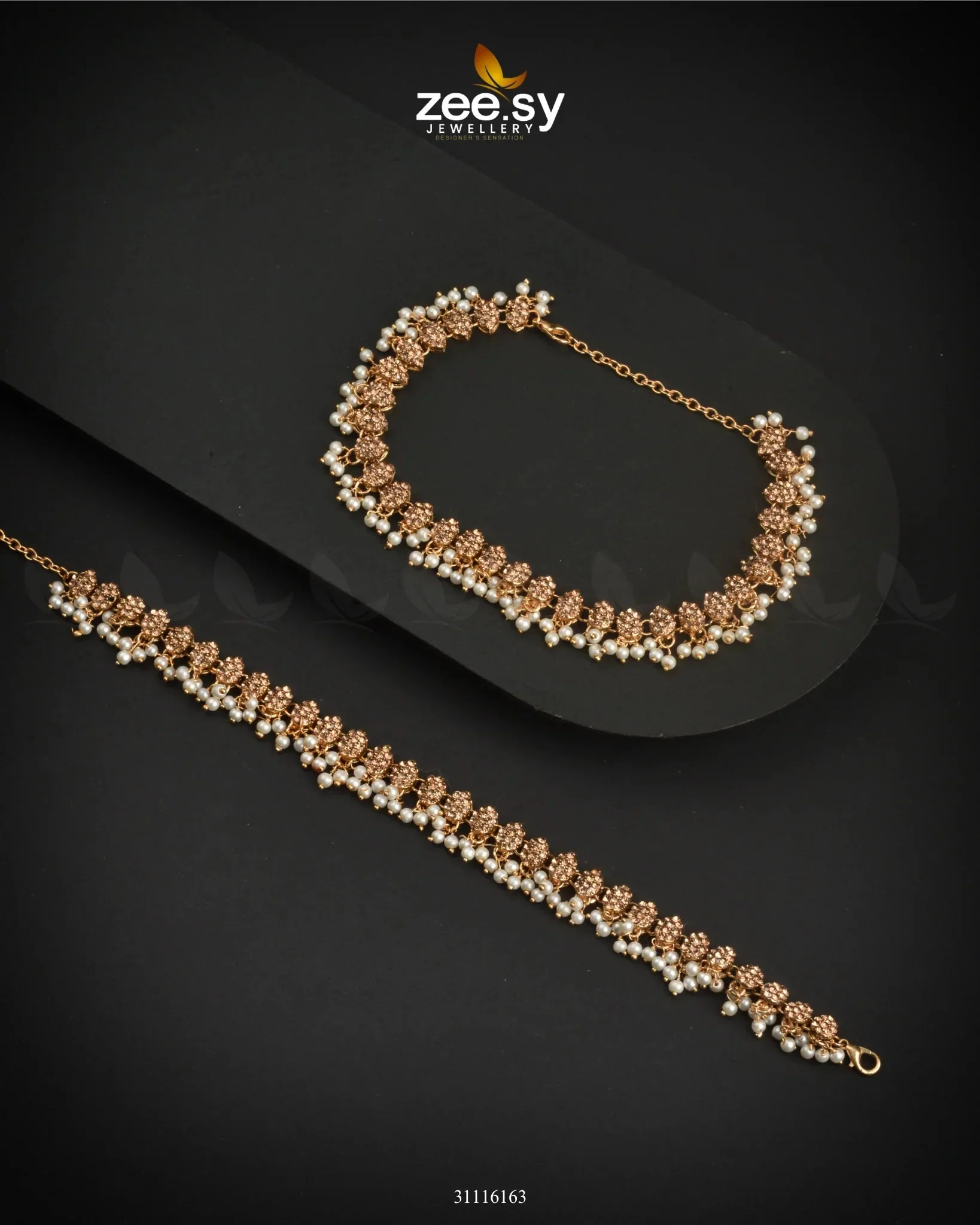 Zeesy Zephyr Delicate Shimmer Anklets