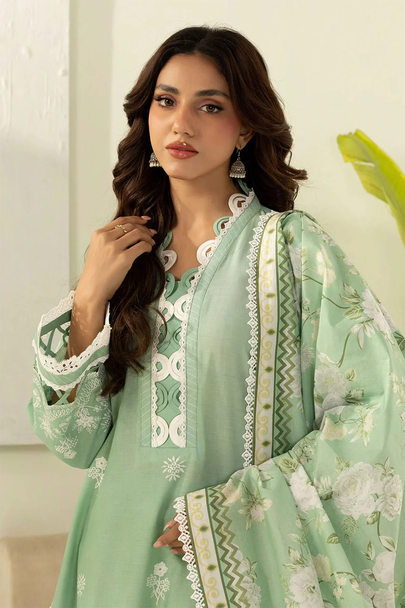Zellbury Unstitched 3 Piece Lawn Vol-03 Suit-WUS26E30568 - Image 3