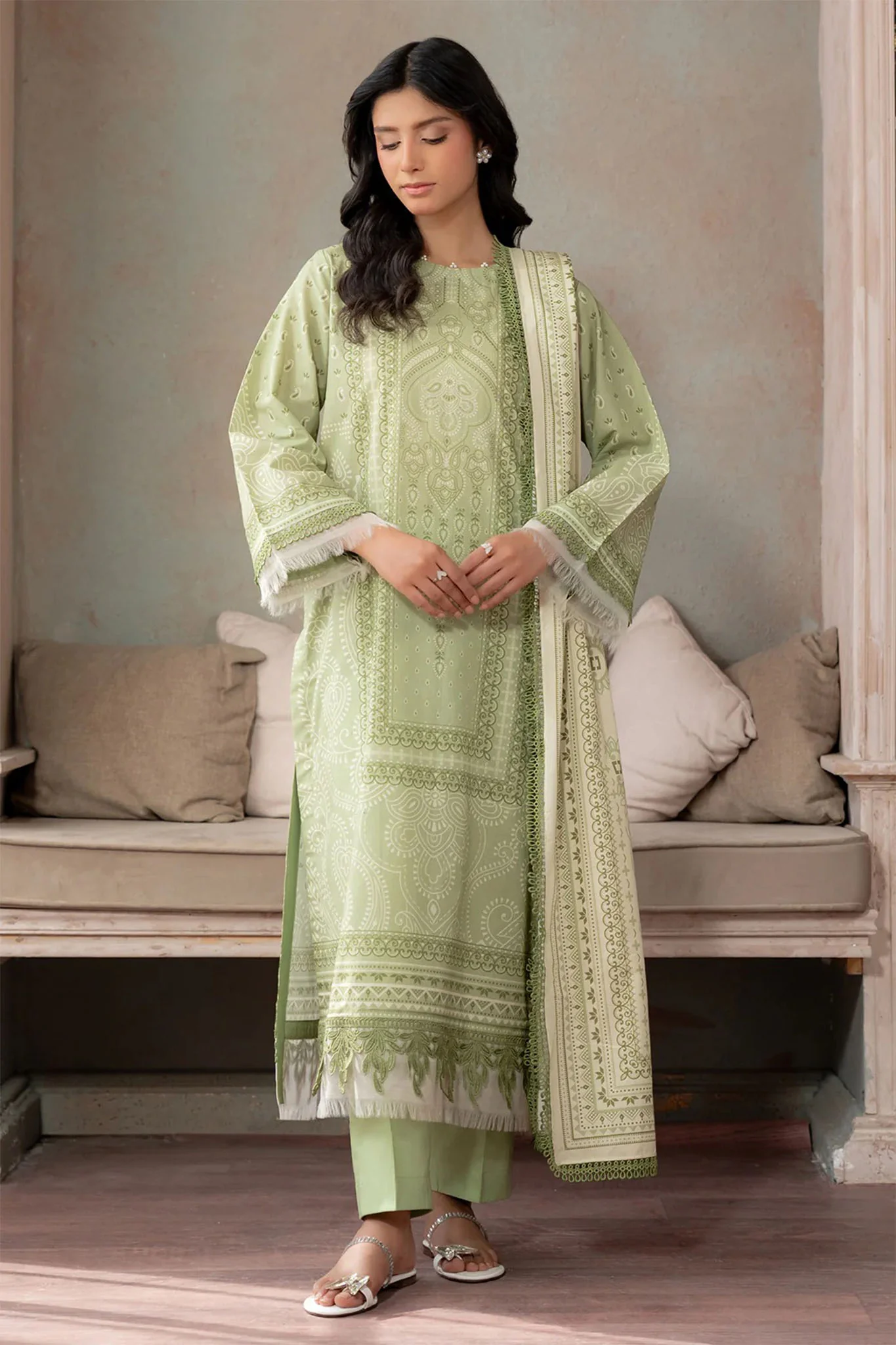 Zellbury Unstitched 3 Piece Lawn Vol-03 Suit-WUS26X30555