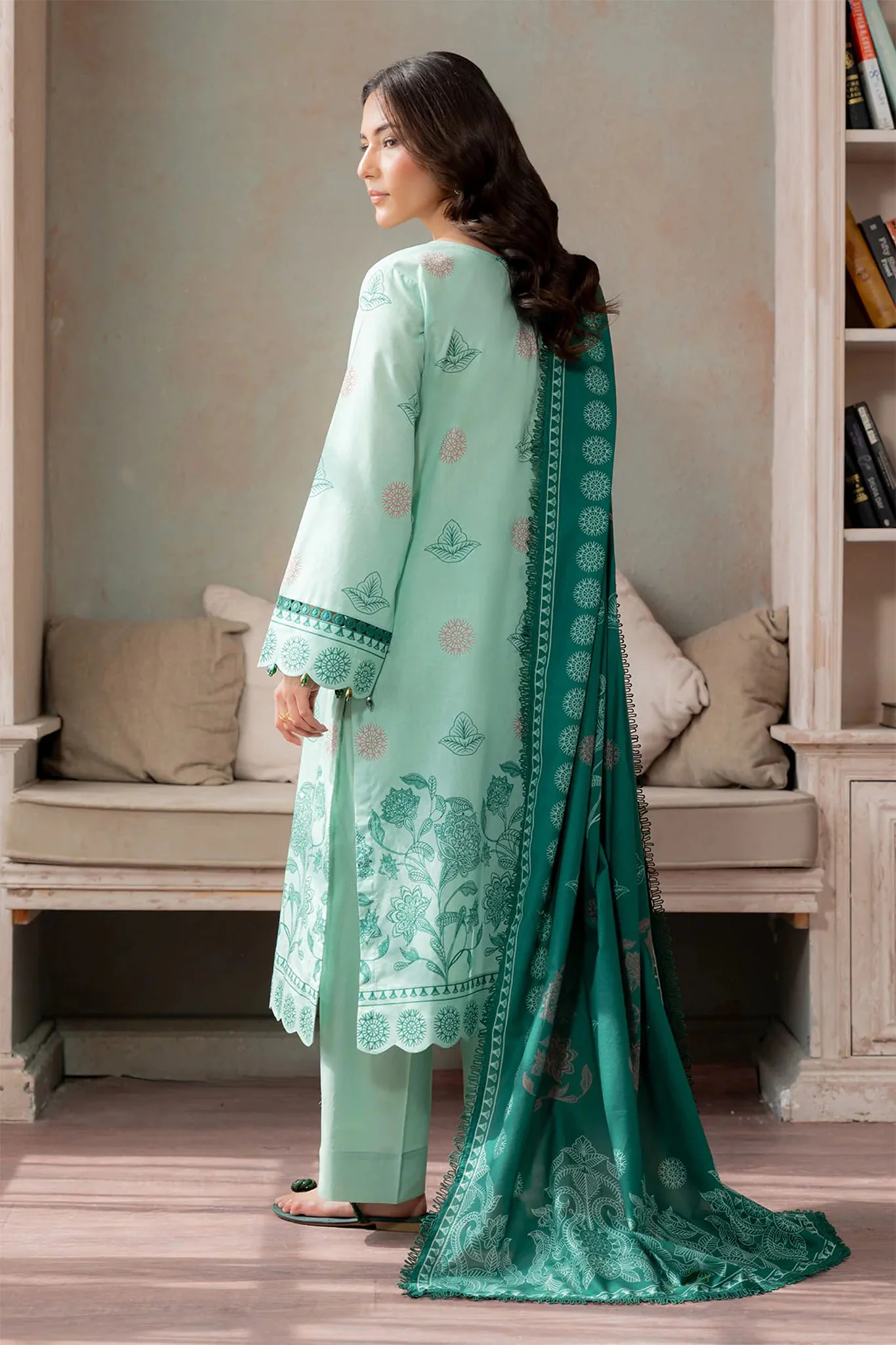 Zellbury Unstitched 3 Piece Lawn Vol-03 Suit-WUS26X30695 - Image 3