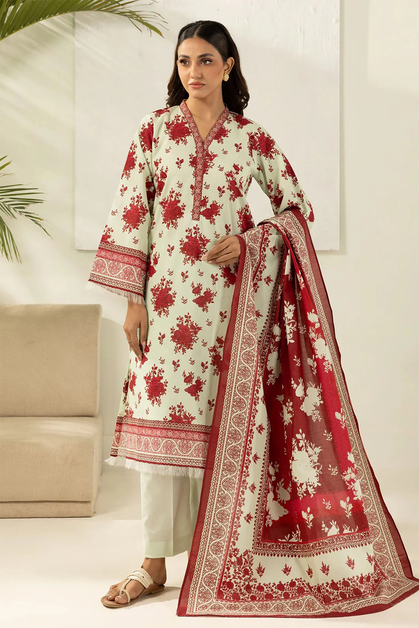 Zellbury Unstitched 3 Piece Lawn Vol-03 Suit-WUS26X30699 - Image 2