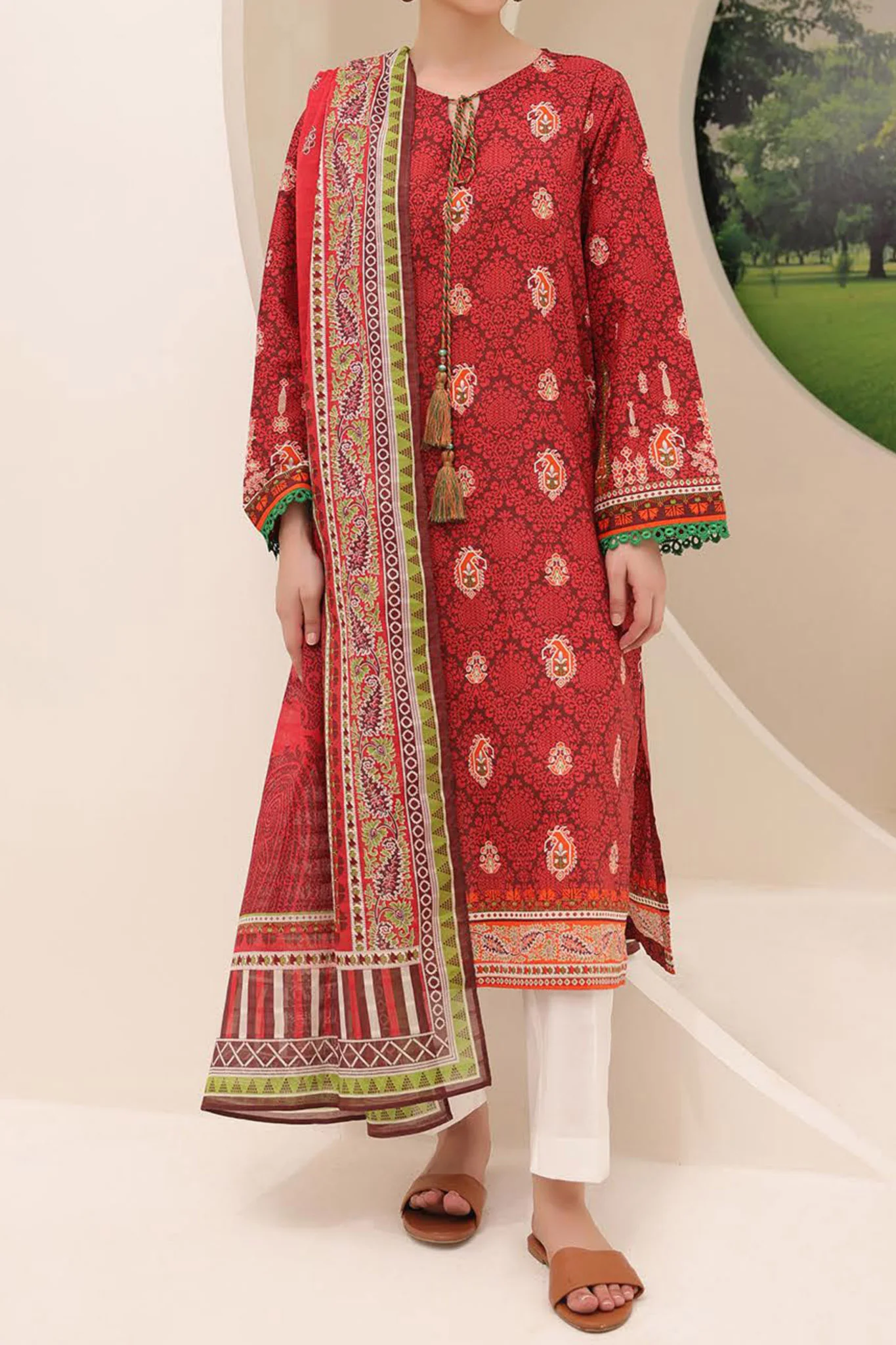 Zellbury Unstitched 2 Piece Digital Printed & Emb Lawn Vol-03 Suit-WU-025