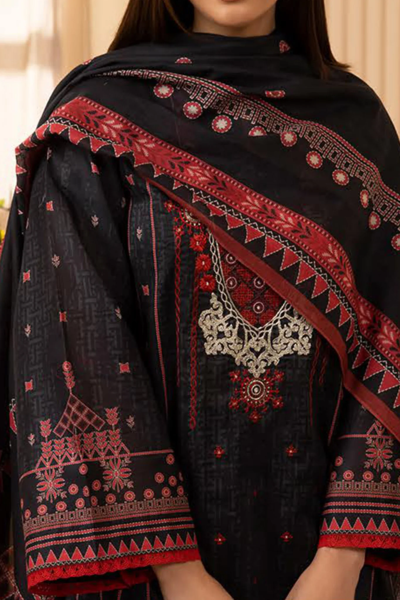 Zellbury Unstitched 2 Piece Digital Printed & Emb Lawn Vol-03 Suit-WU-034 - Image 2