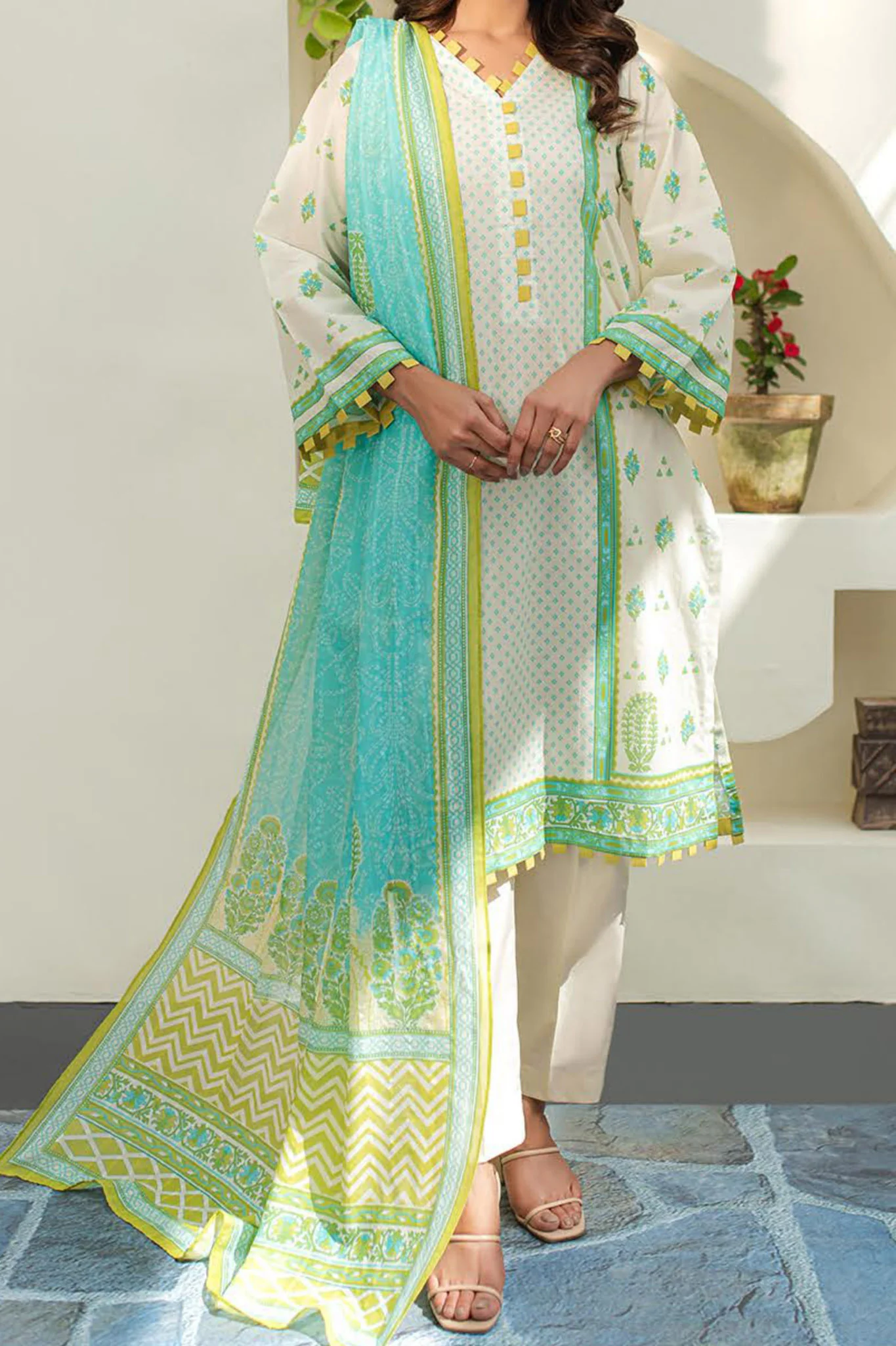 Zellbury Unstitched 2 Piece Digital Printed & Emb Lawn Vol-03 Suit-WU-159