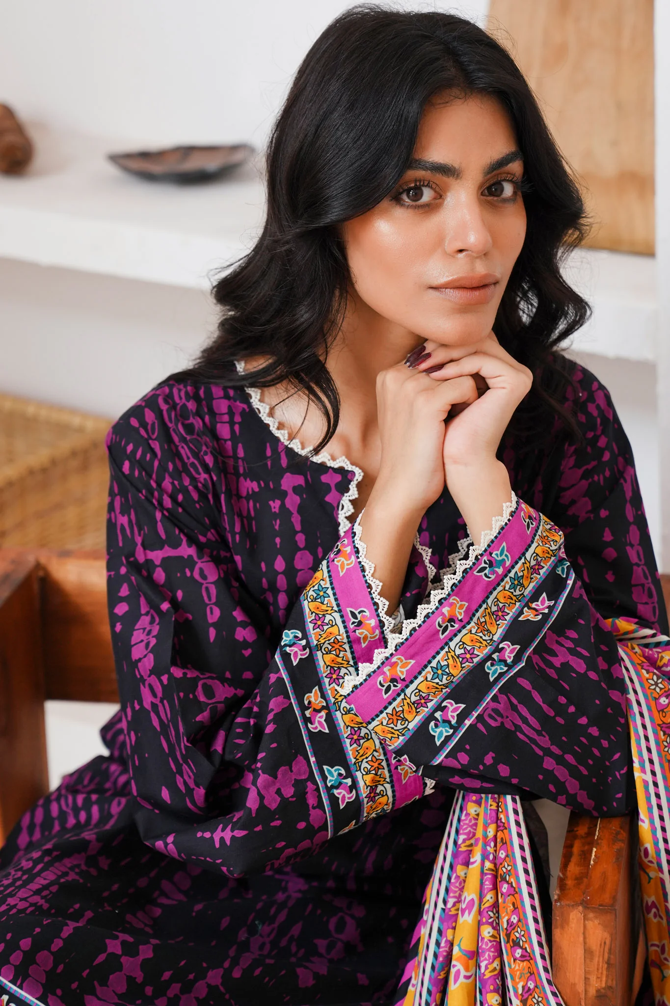 Zellbury Unstitched 2 Piece Digital Printed & Embroidered Cambric Suit-WU-006 - Image 3
