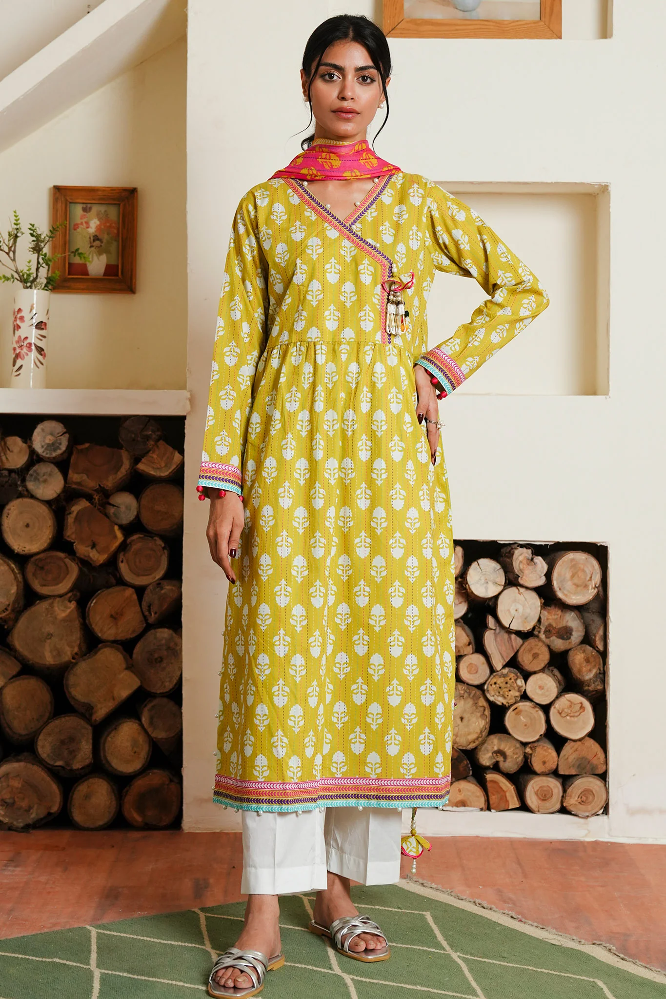 Zellbury Unstitched 2 Piece Digital Printed & Embroidered Cambric Suit-WU-089