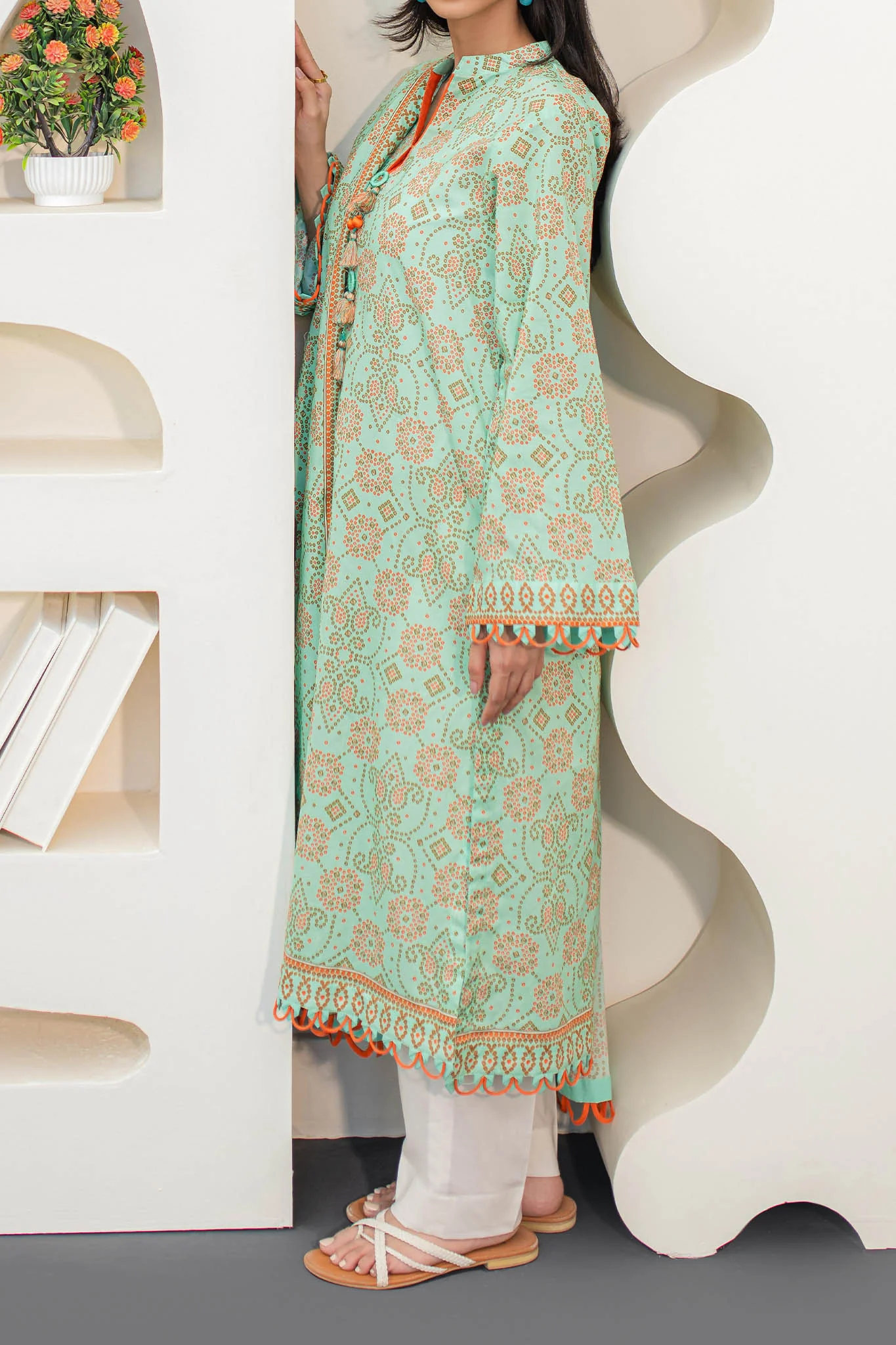 Zellbury Unstitched 2 Piece Lawn Drop-01 Vol-04 Suit-WU-160 - Image 2