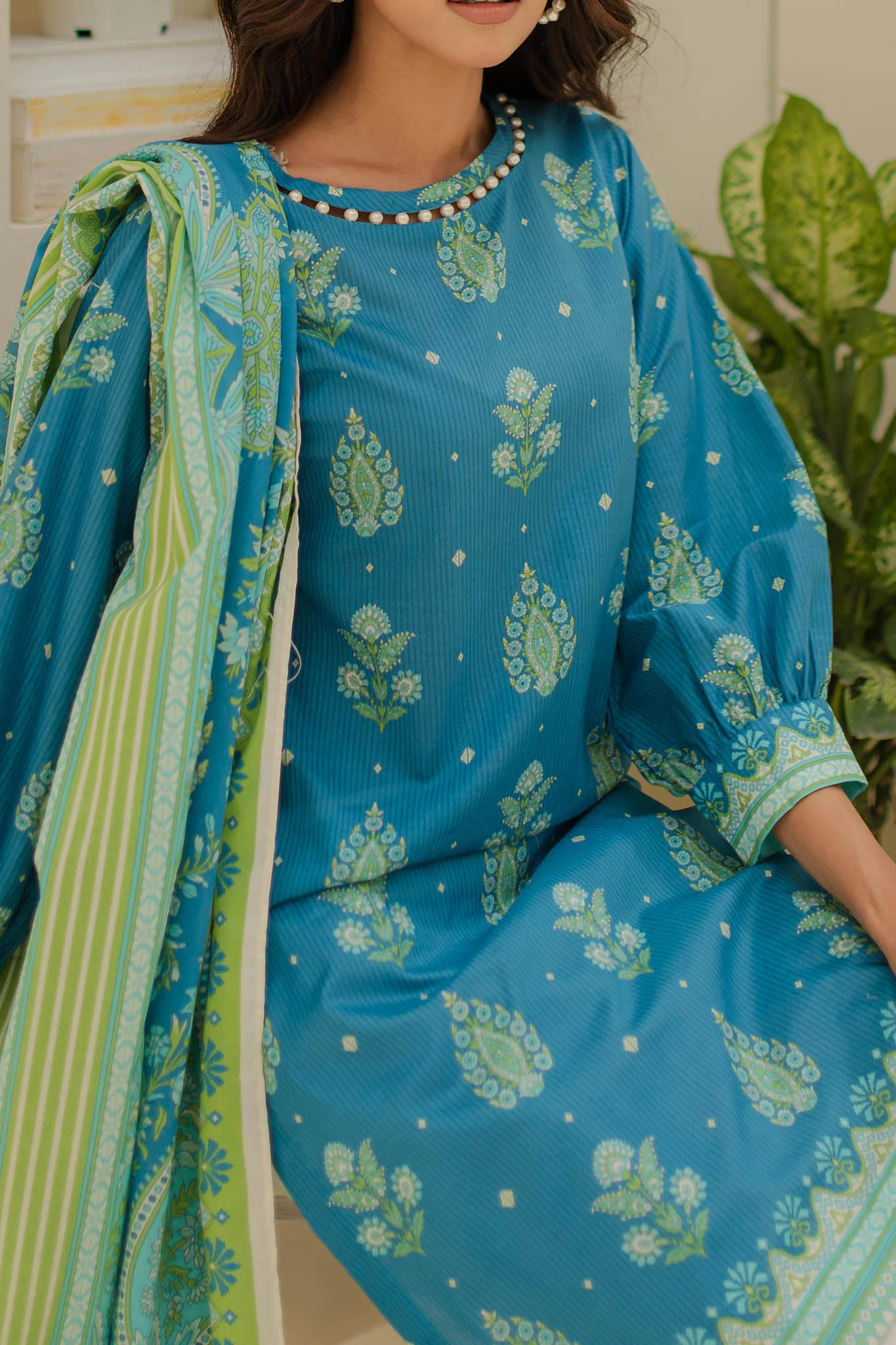 Zellbury Unstitched 2 Piece Lawn Drop-01 Vol-04 Suit-WU-167 - Image 2