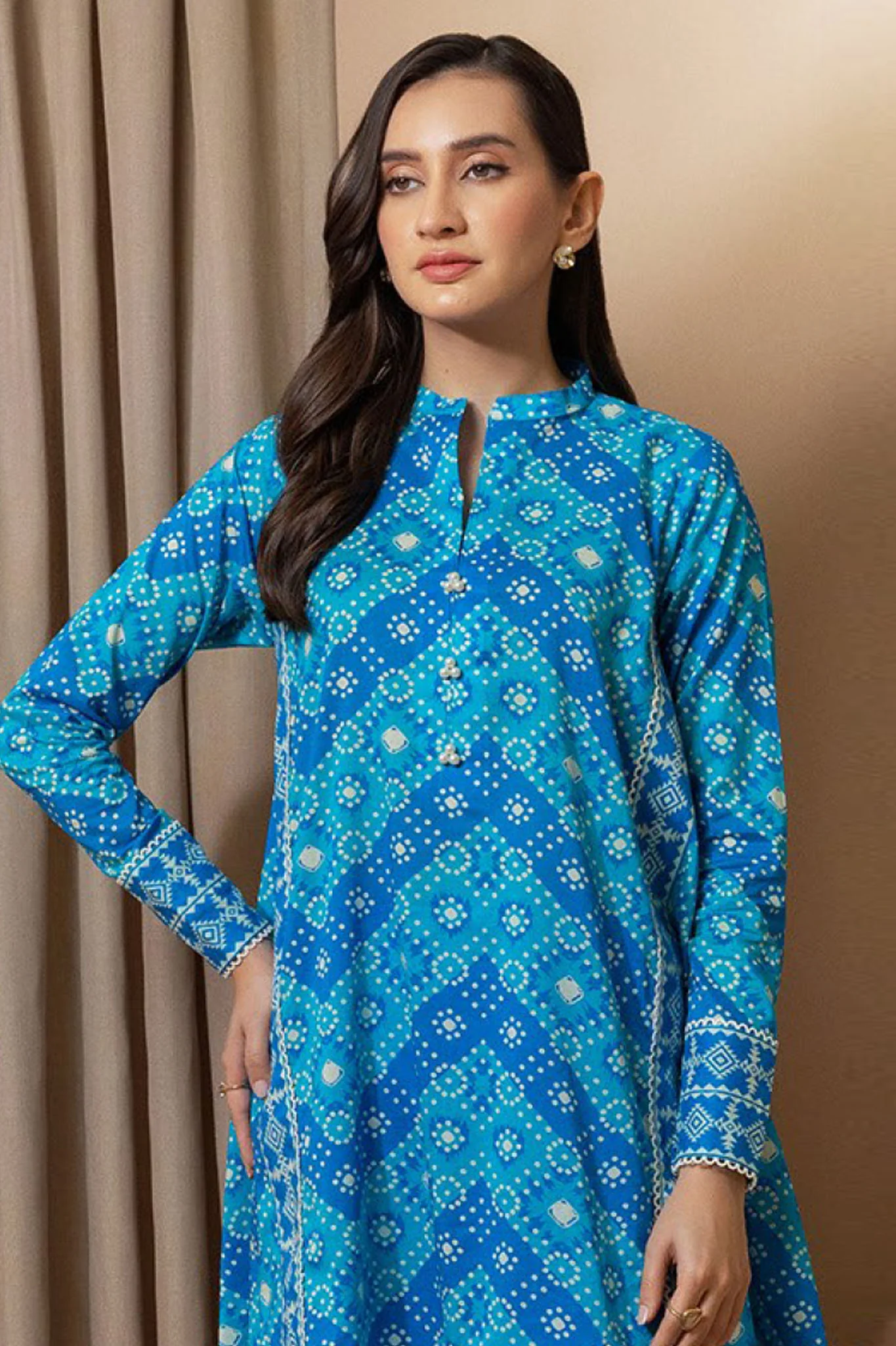 Zellbury Unstitched 2 Piece Lawn Vol-04 Suit-WUS-0234 - Image 2