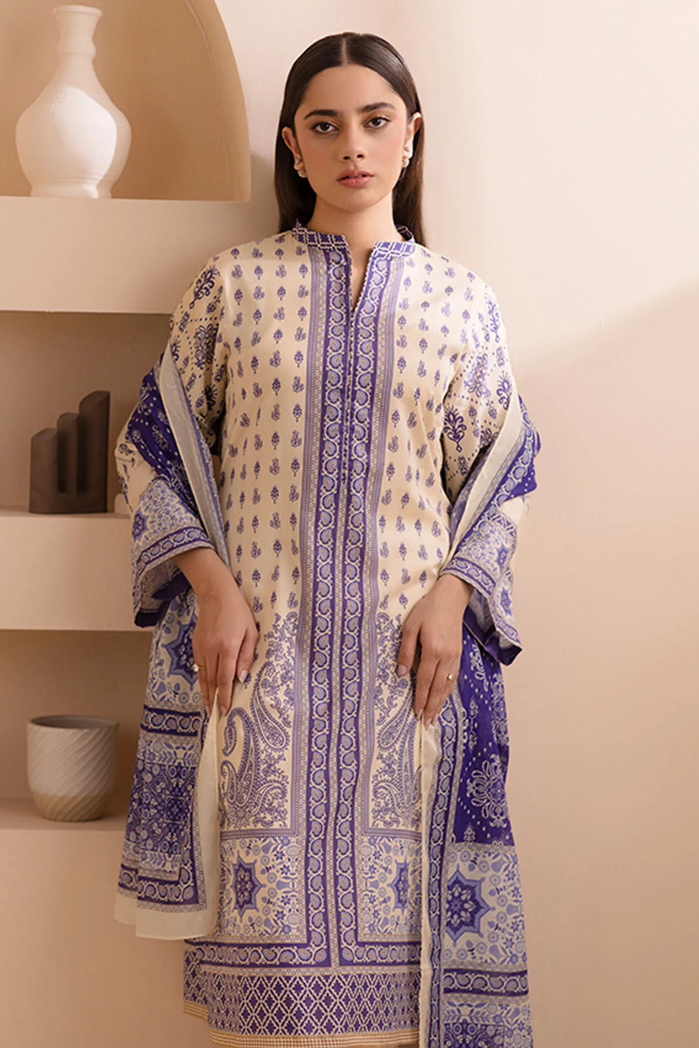 Zellbury Unstitched 2 Piece Summer Suit-WUS-0158 - Image 2