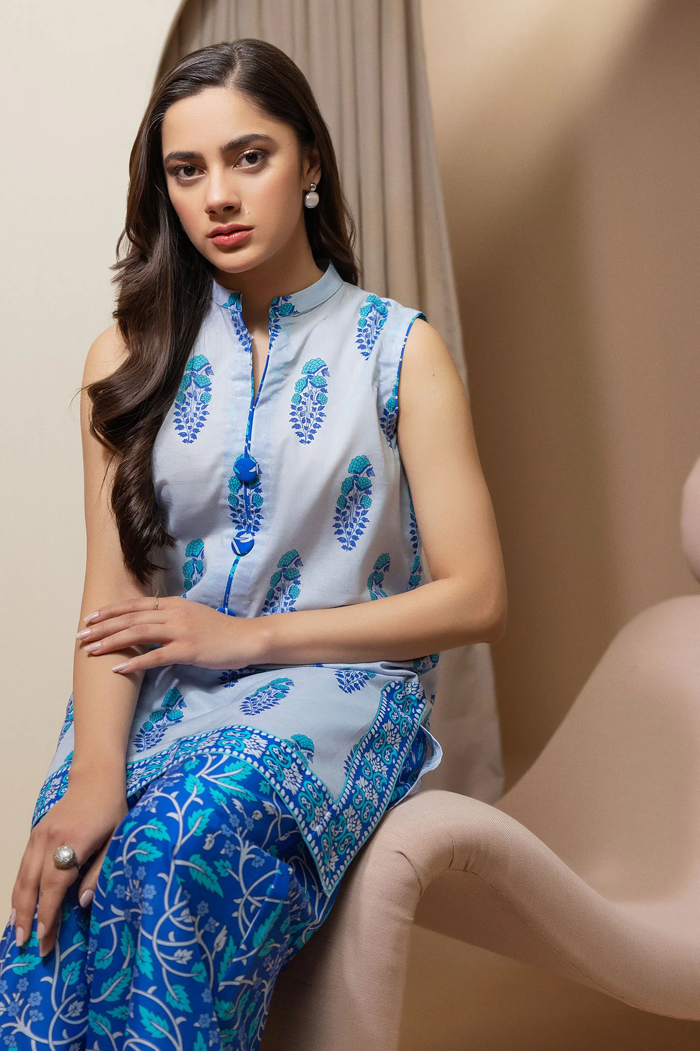 Zellbury Unstitched 2 Piece Summer Lawn Vol-02 Suit-WUS-0099 - Image 3