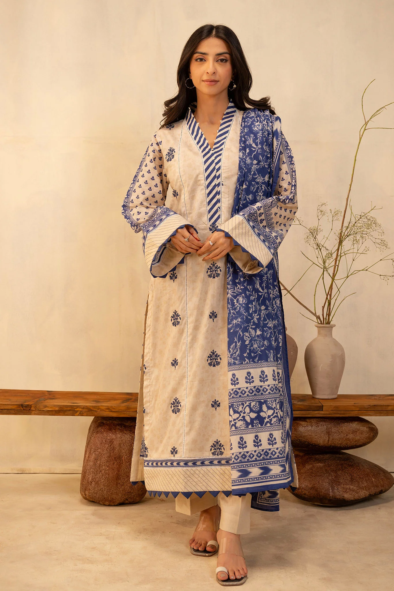 Zellbury Unstitched 2 Piece Summer Lawn Vol-02 Suit-WUS-0106
