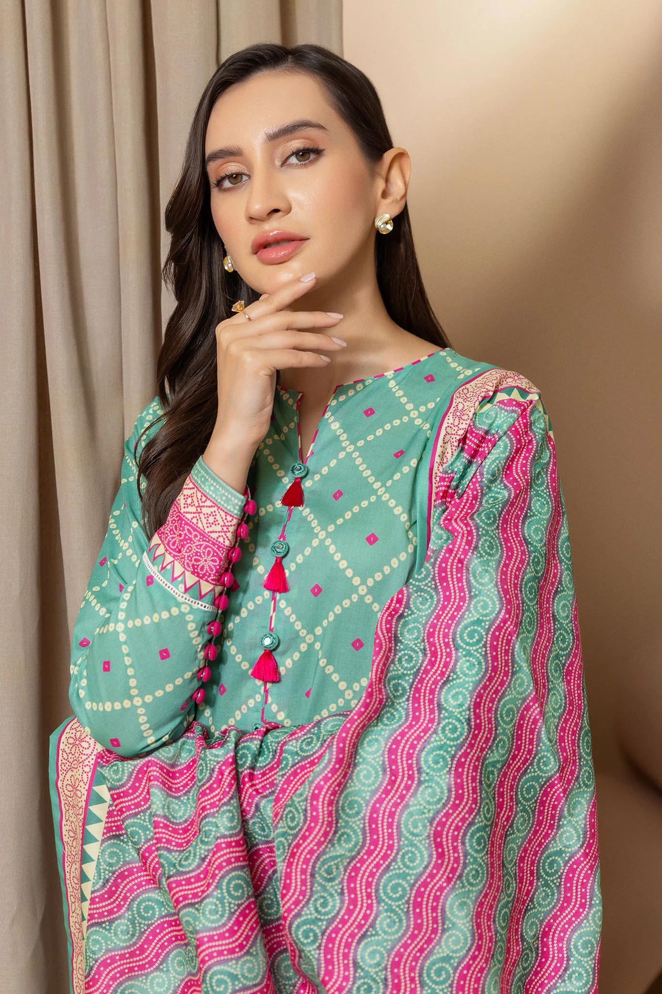 Zellbury Unstitched 2 Piece Summer Lawn Vol-02 Suit-WUS-0228 - Image 2
