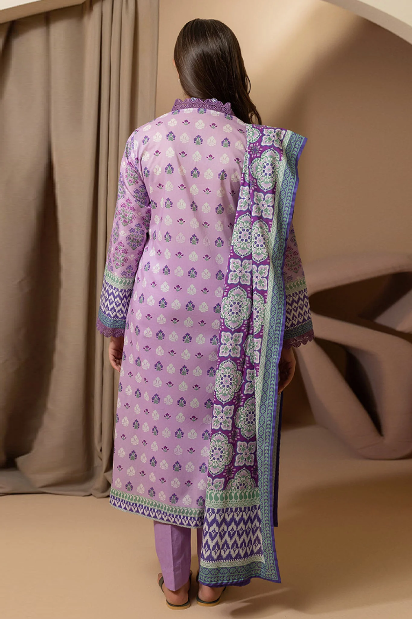 Zellbury Unstitched 3 Piece Summer Lawn Vol-03 Suit-WUS-0178 - Image 3