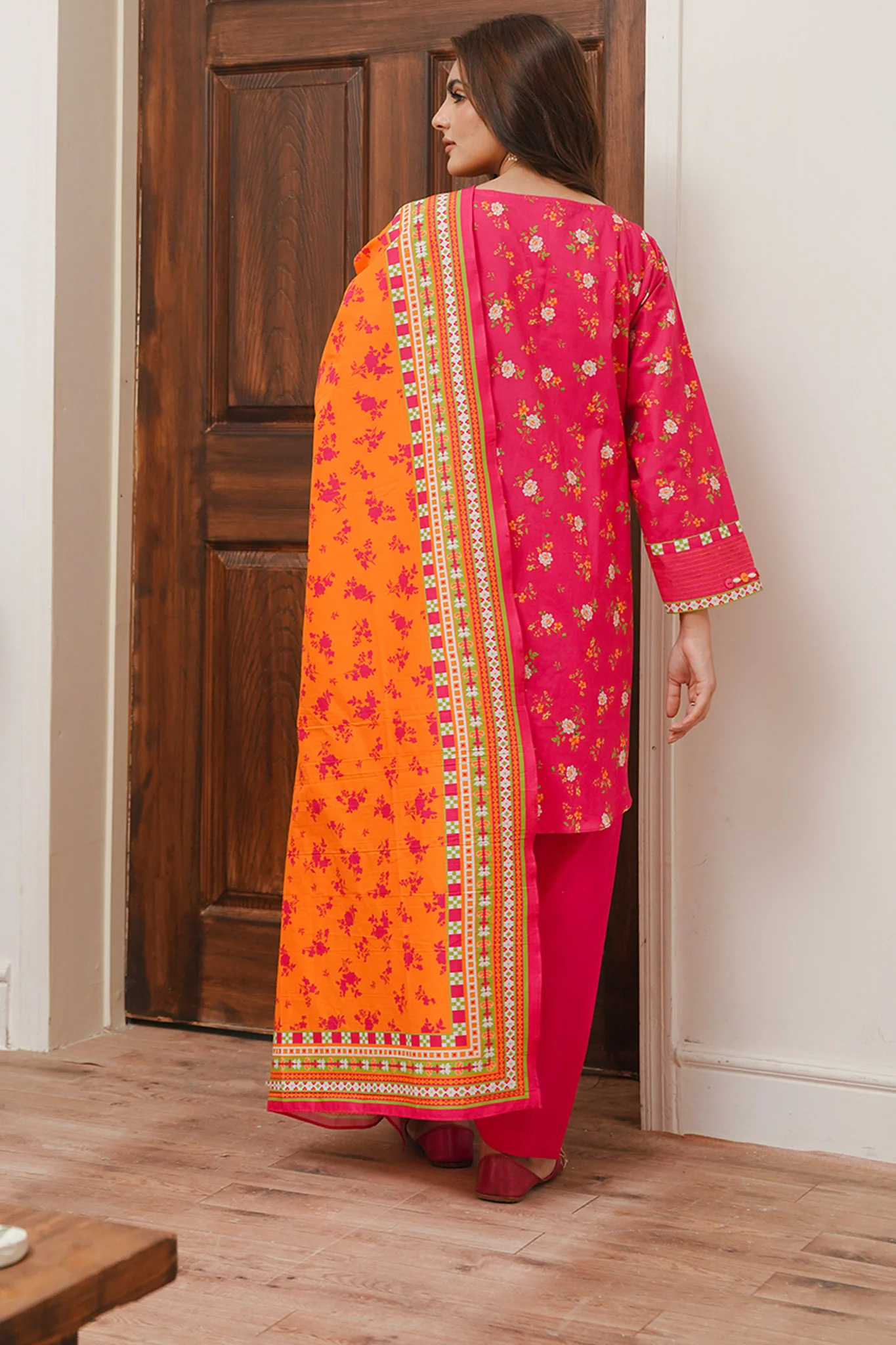 Zellbury Unstitched 3 Piece Digital Printed & Embroidered Cambric Suit-WU-130 - Image 4