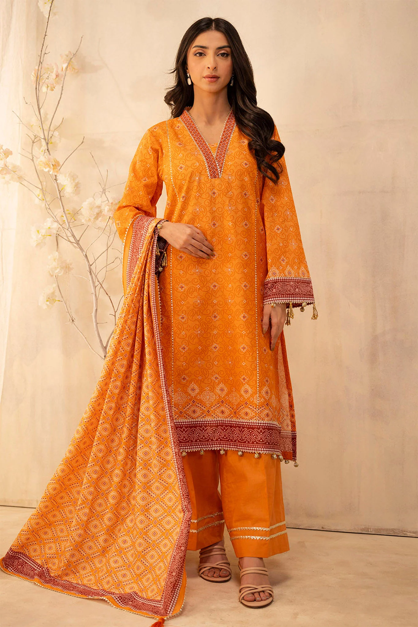 Zellbury Unstitched 3 Piece Lawn Suit-WUS-0115