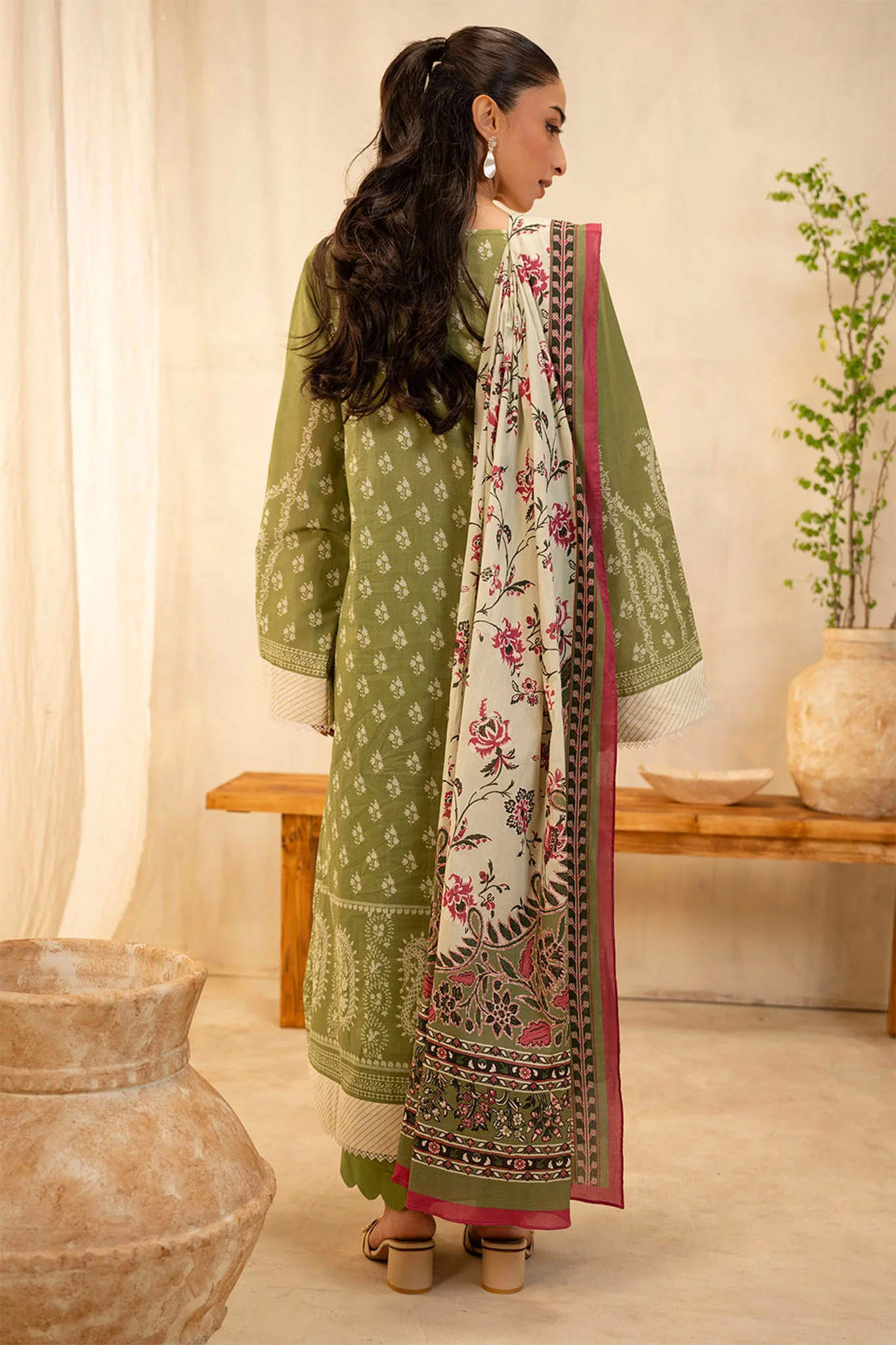 Zellbury Unstitched 3 Piece Lawn Suit-WUS-0134 - Image 3