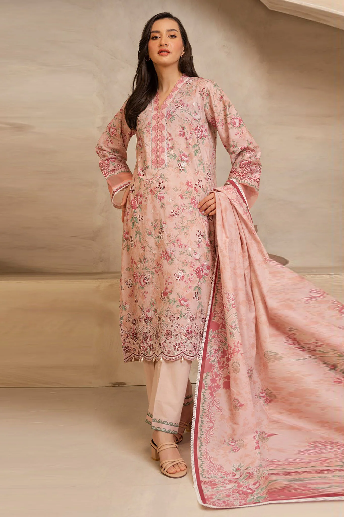 Zellbury Unstitched 3 Piece Lawn Vol-04 Suit-WUS-0065