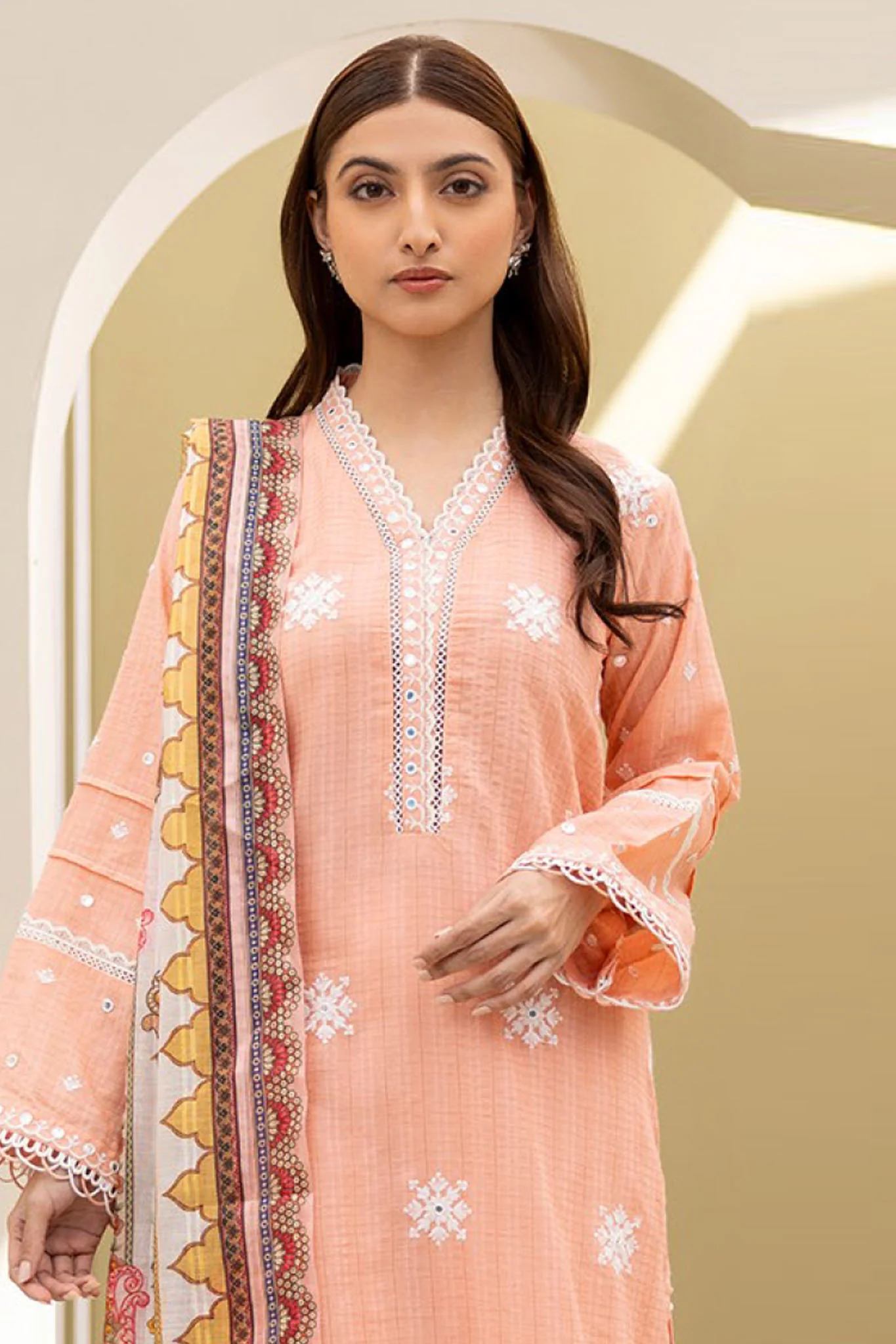 Zellbury Unstitched 3 Piece Lawn Vol-04 Suit-WUS-0074 - Image 2