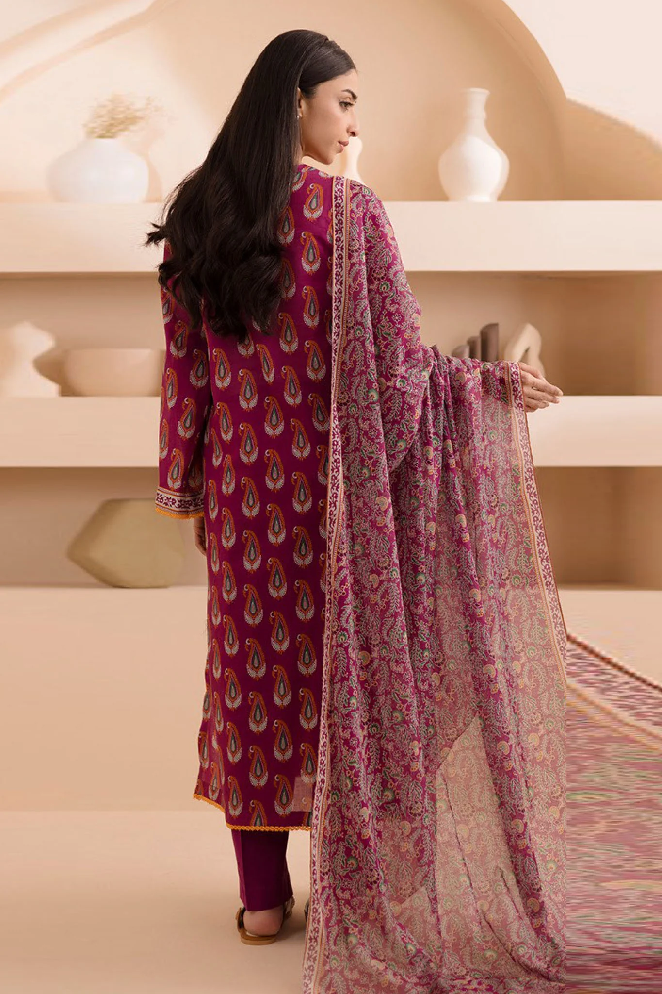 Zellbury Unstitched 3 Piece Lawn Vol-04 Suit-WUS-0179 - Image 3