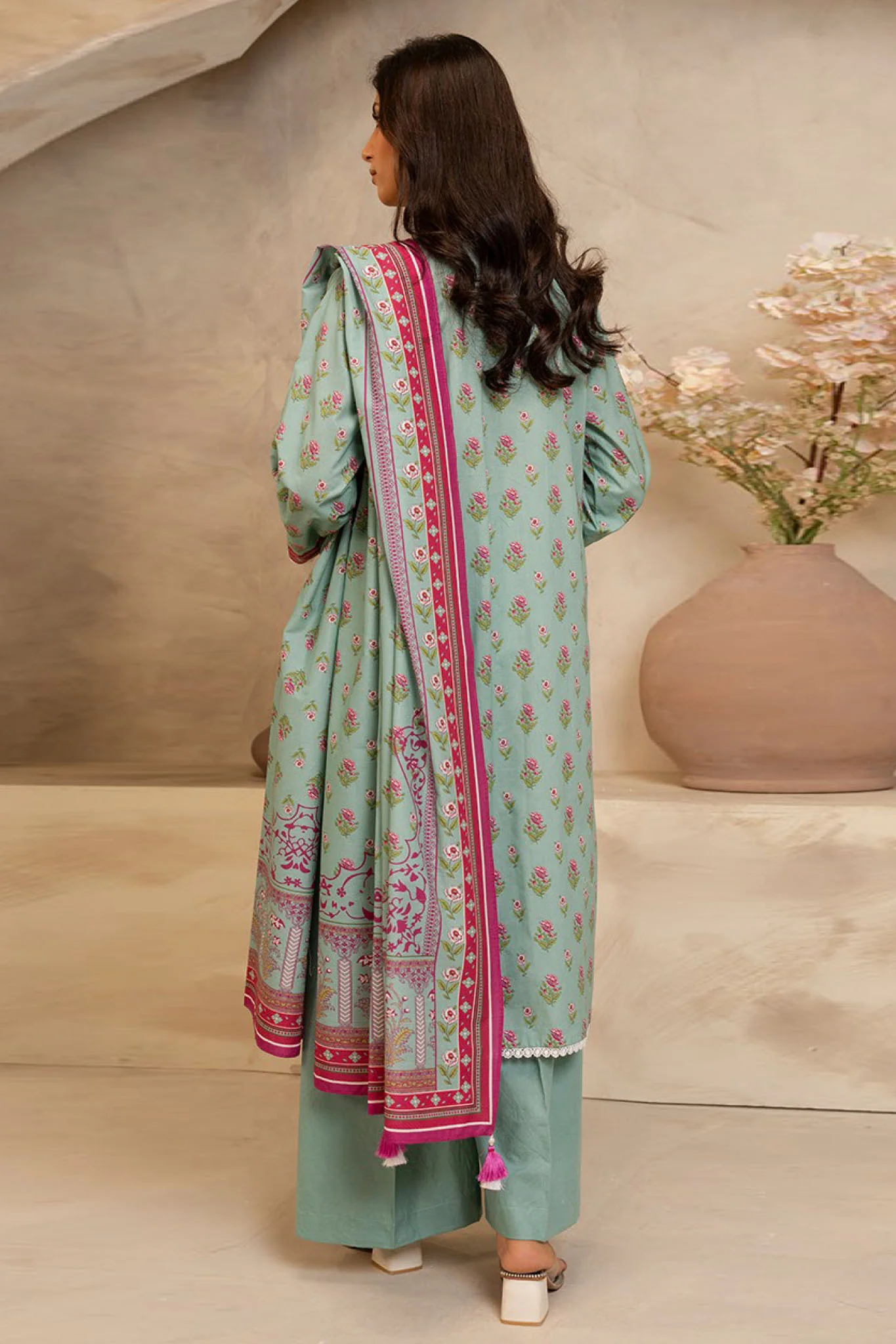 Zellbury Unstitched 3 Piece Lawn Vol-04 Suit-WUS-0201 - Image 3