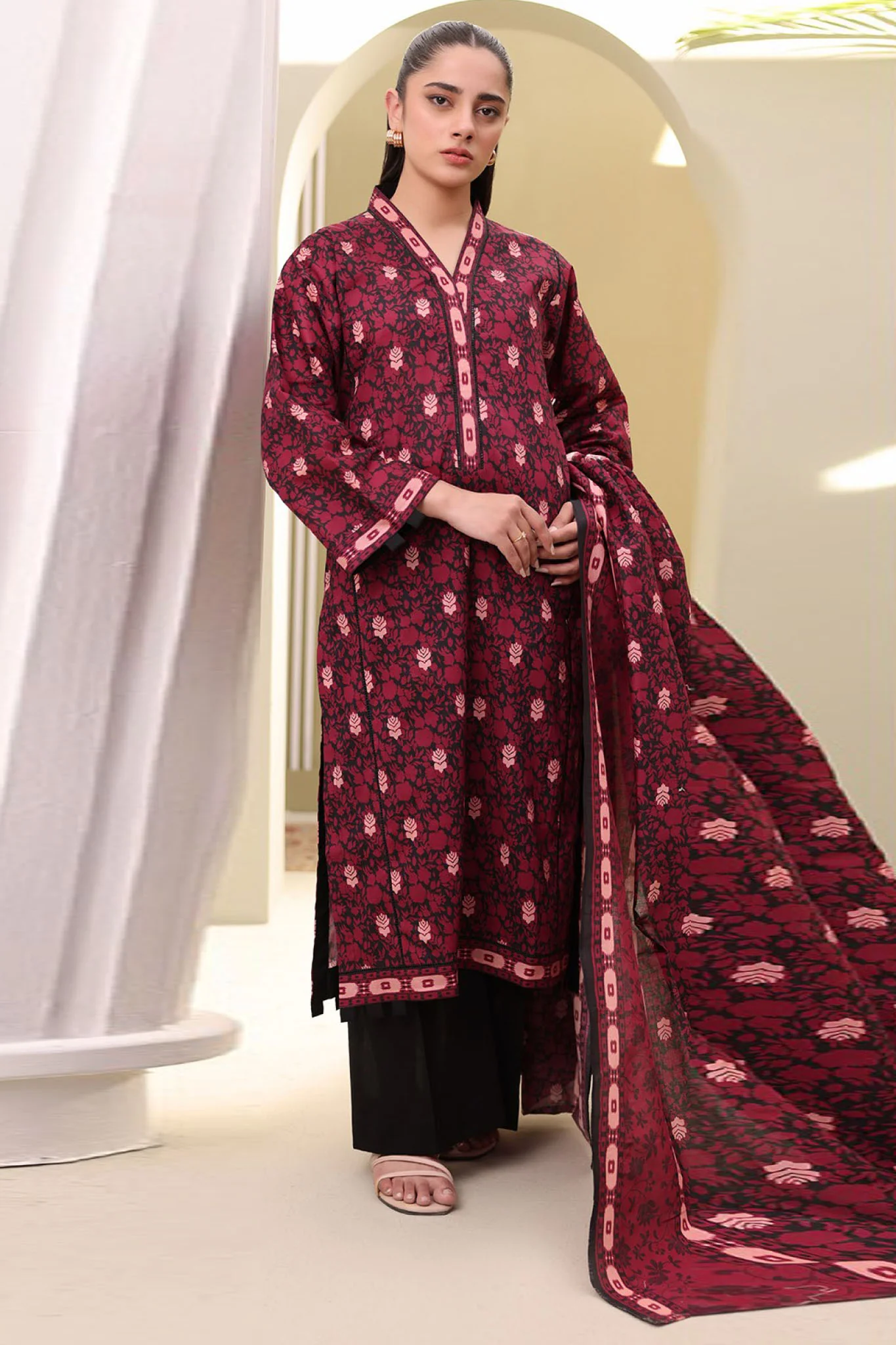 Zellbury Unstitched 3 Piece Lawn Vol-04 Suit-WUS-0321