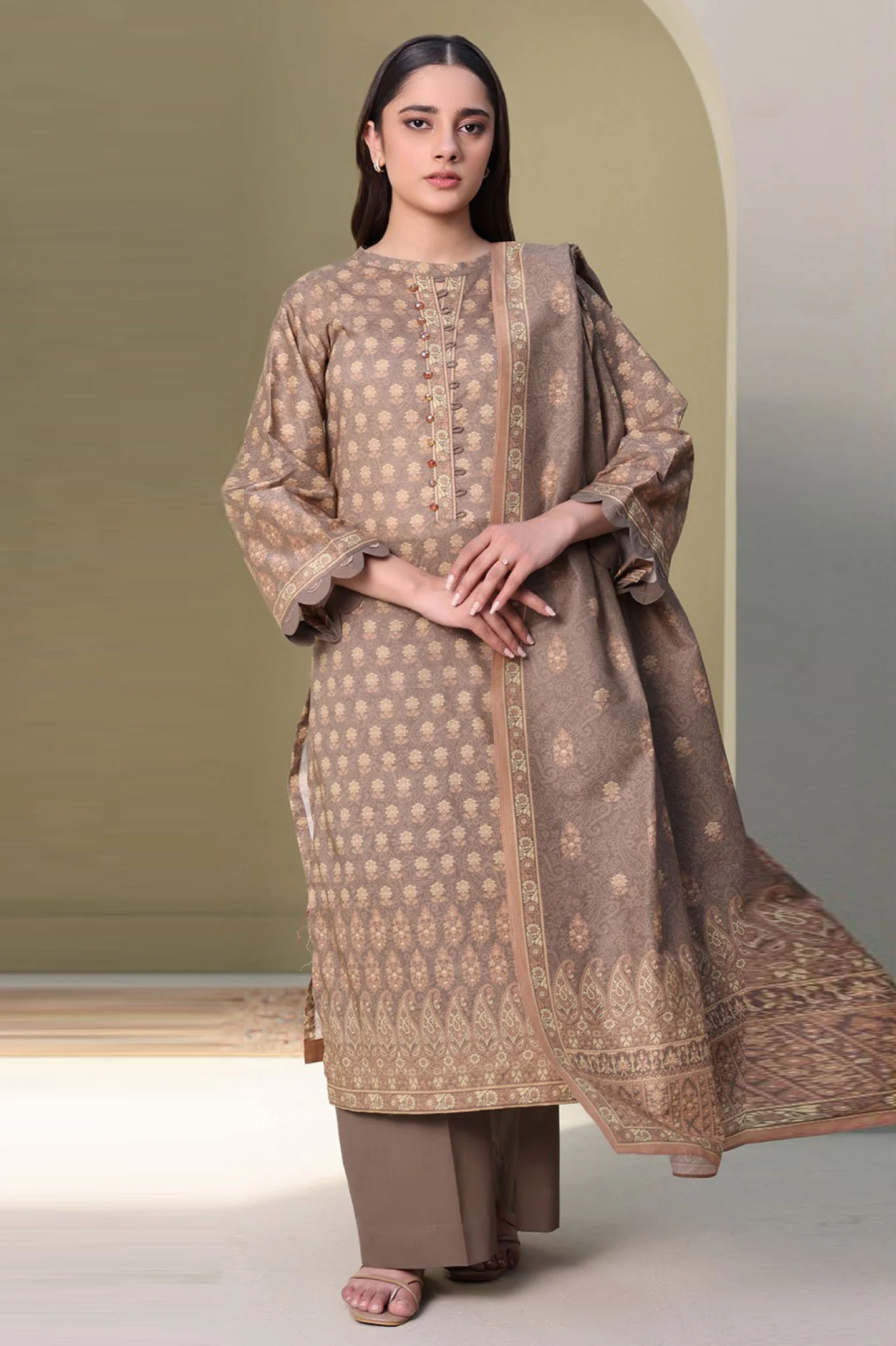 Zellbury Unstitched 3 Piece Lawn Vol-04 Suit-WUS-0325