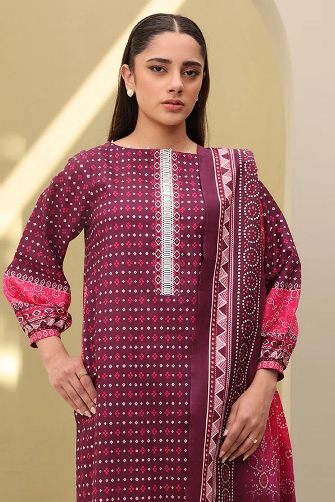 Zellbury Unstitched 3 Piece Lawn Vol-04 Suit-WUS-0330 - Image 2