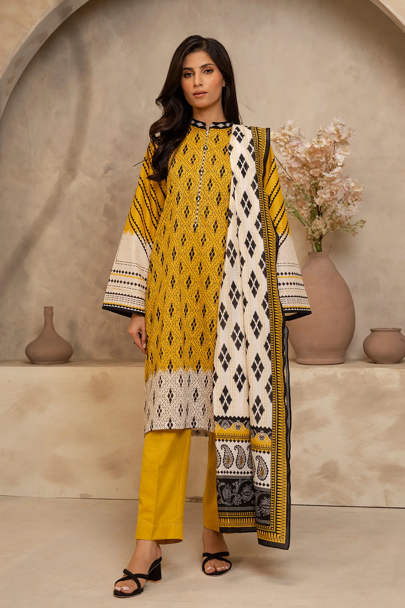 Zellbury Unstitched 3 Piece Summer Suit-WUS-0044