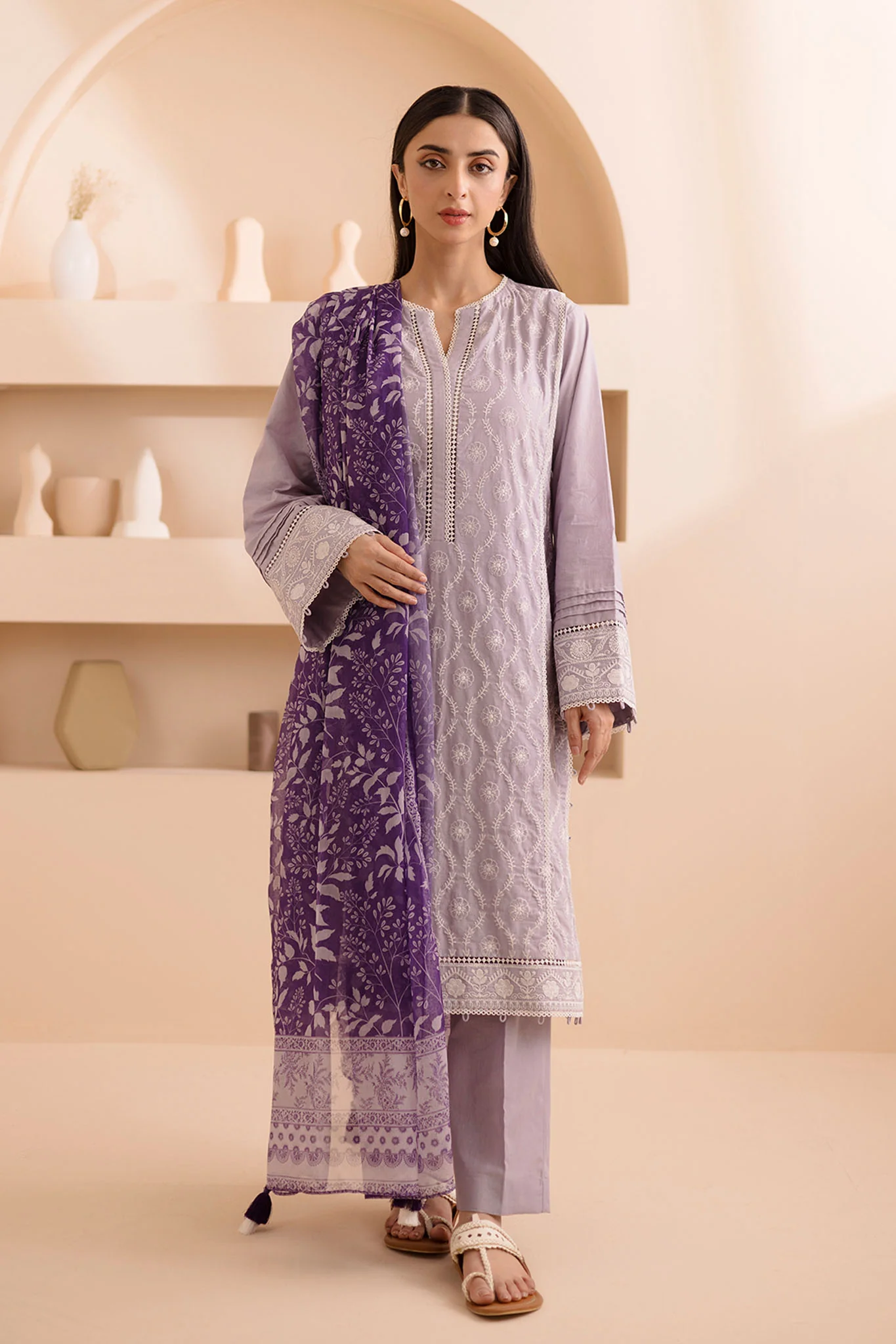 Zellbury Unstitched 3 Piece Summer Suit-WUS-0069