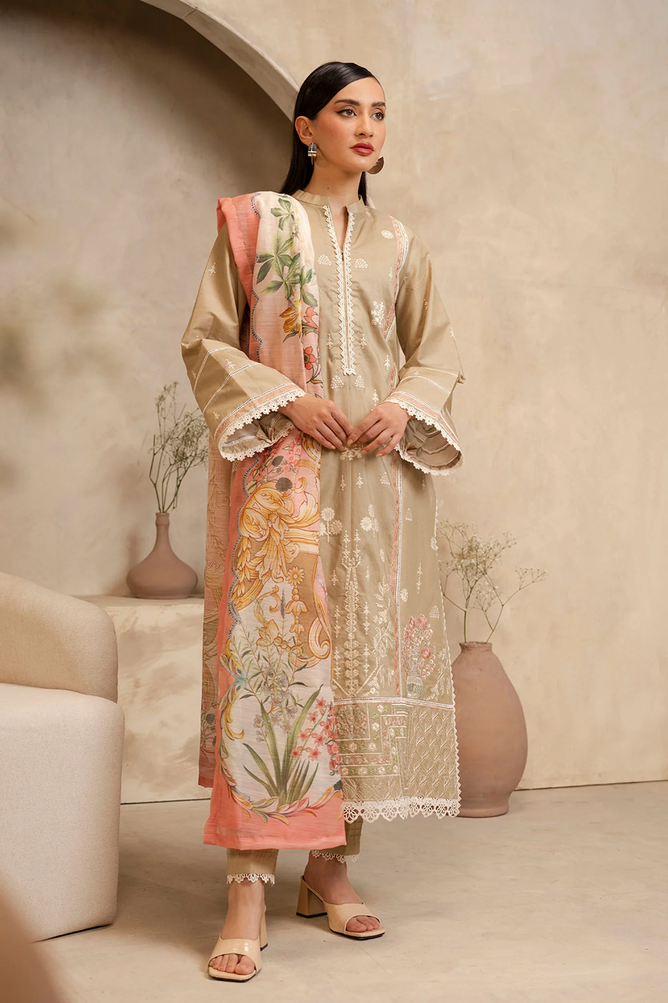 Zellbury Unstitched 3 Piece Summer Suit-WUS-0072
