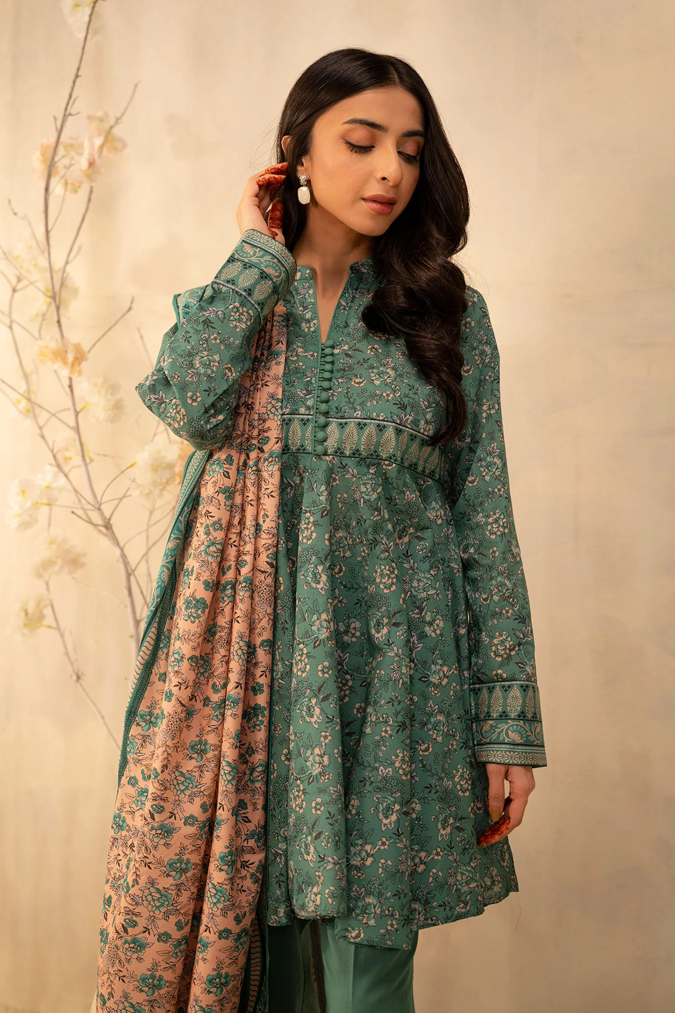 Zellbury Unstitched 3 Piece Summer Suit-WUS-0119 - Image 2