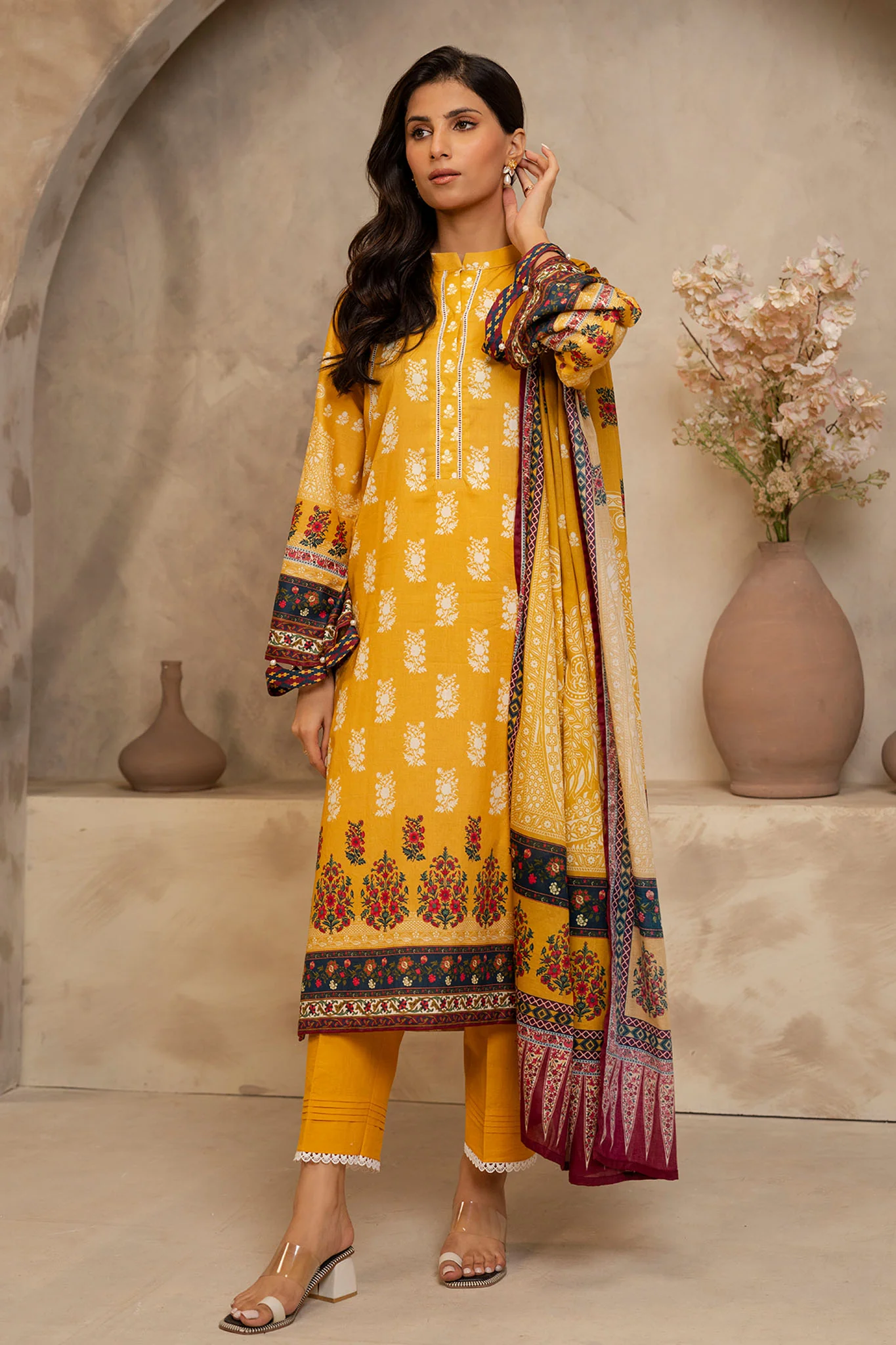 Zellbury Unstitched 3 Piece Summer Suit-WUS-0128