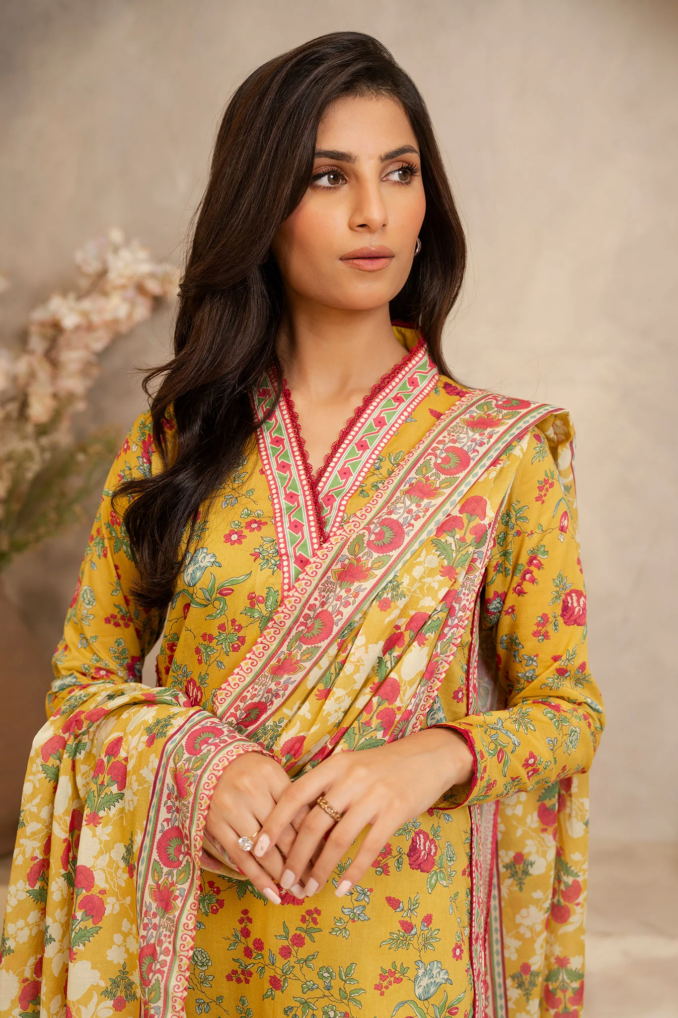 Zellbury Unstitched 3 Piece Summer Lawn Vol-02 Suit-WUS-0036 - Image 2