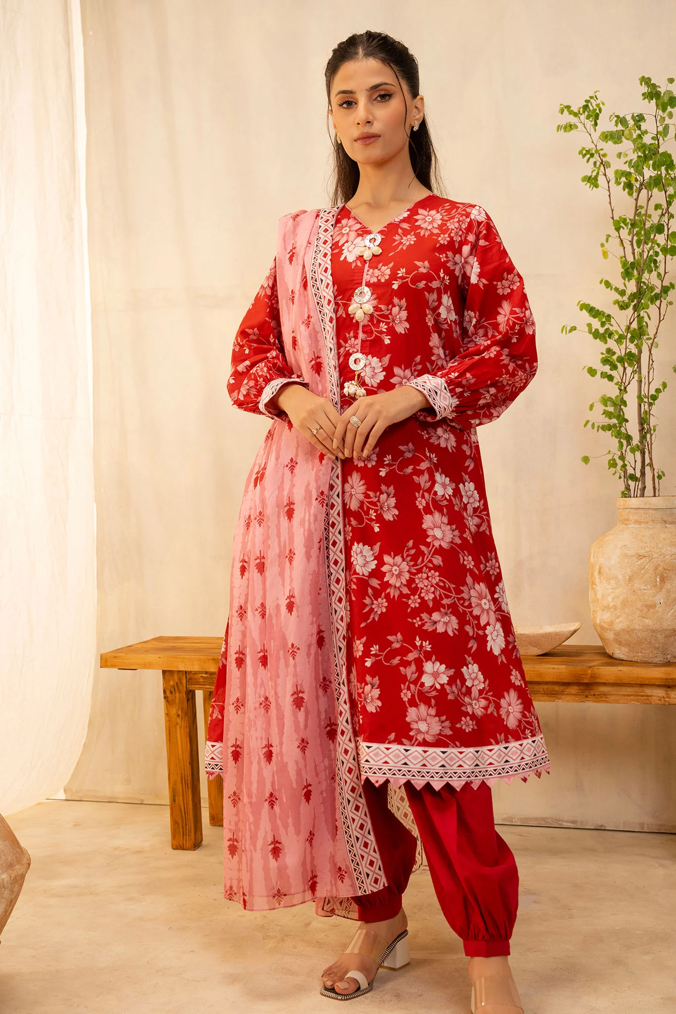 Zellbury Unstitched 3 Piece Summer Lawn Vol-02 Suit-WUS-0107 - Image 3
