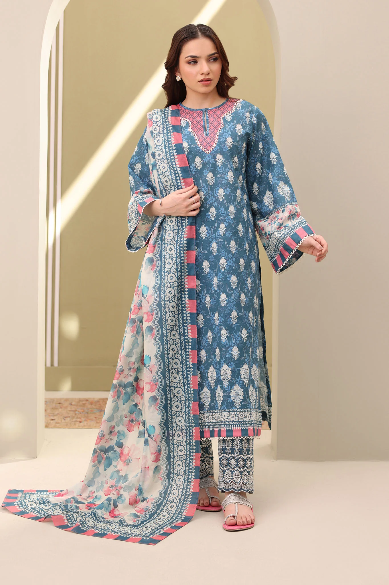 Zellbury Unstitched 3 Piece Summer Lawn Vol-02 Suit-WUS-0200