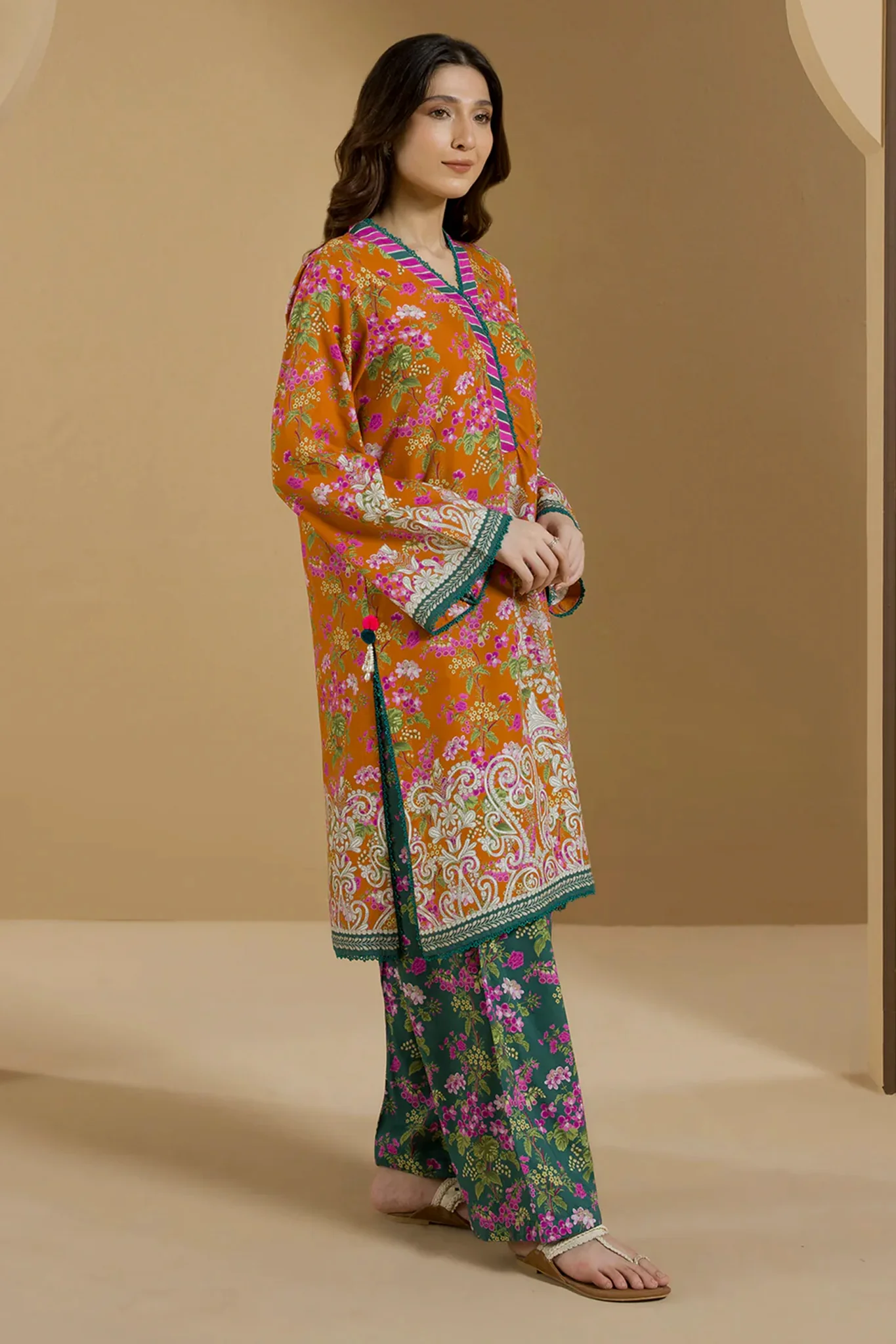 Zellbury Unstitched 2 Piece Winter Suit-WU-0087 - Image 4