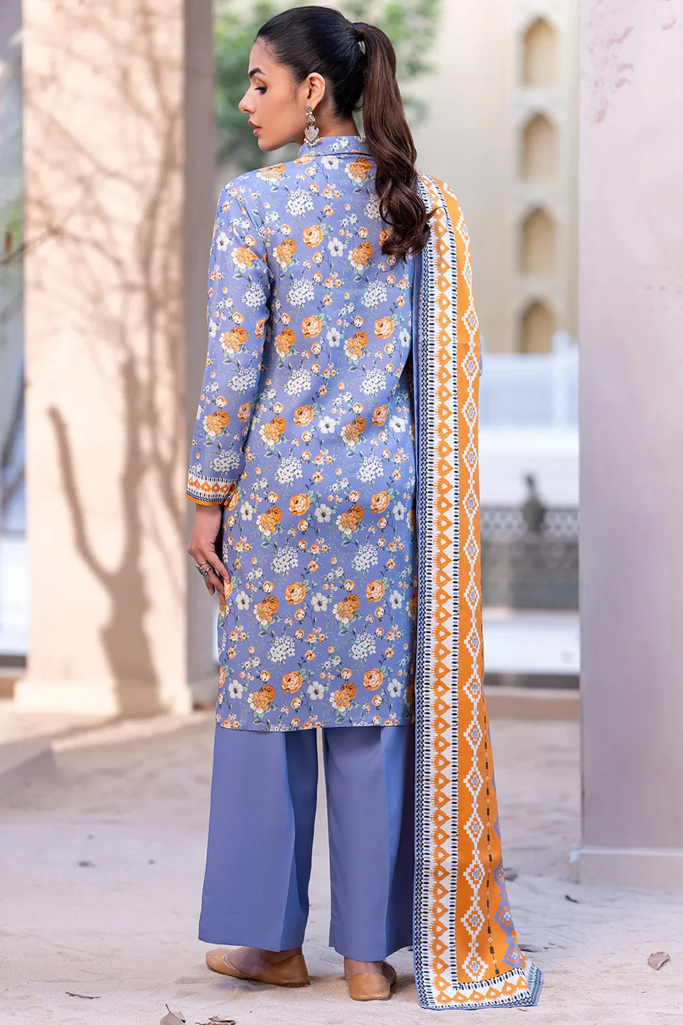 Zellbury Unstitched 3 Piece Winter Suit-WU-0534 - Image 3
